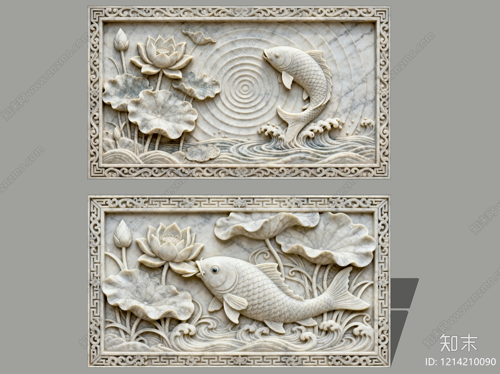 新中式浮雕SU模型下载【ID:1214210090】