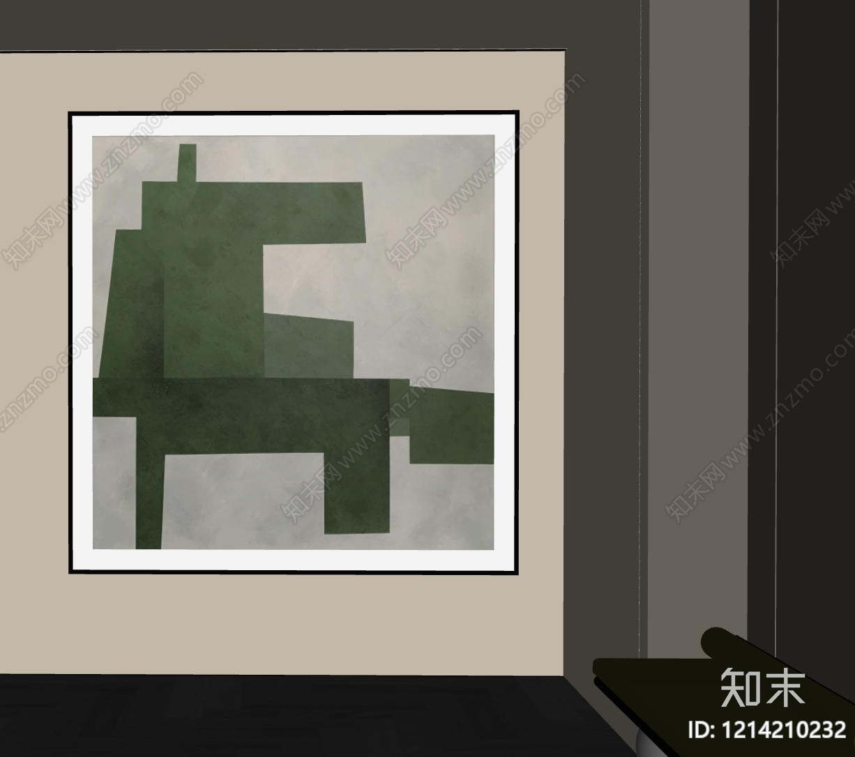 极简挂画SU模型下载【ID:1214210232】