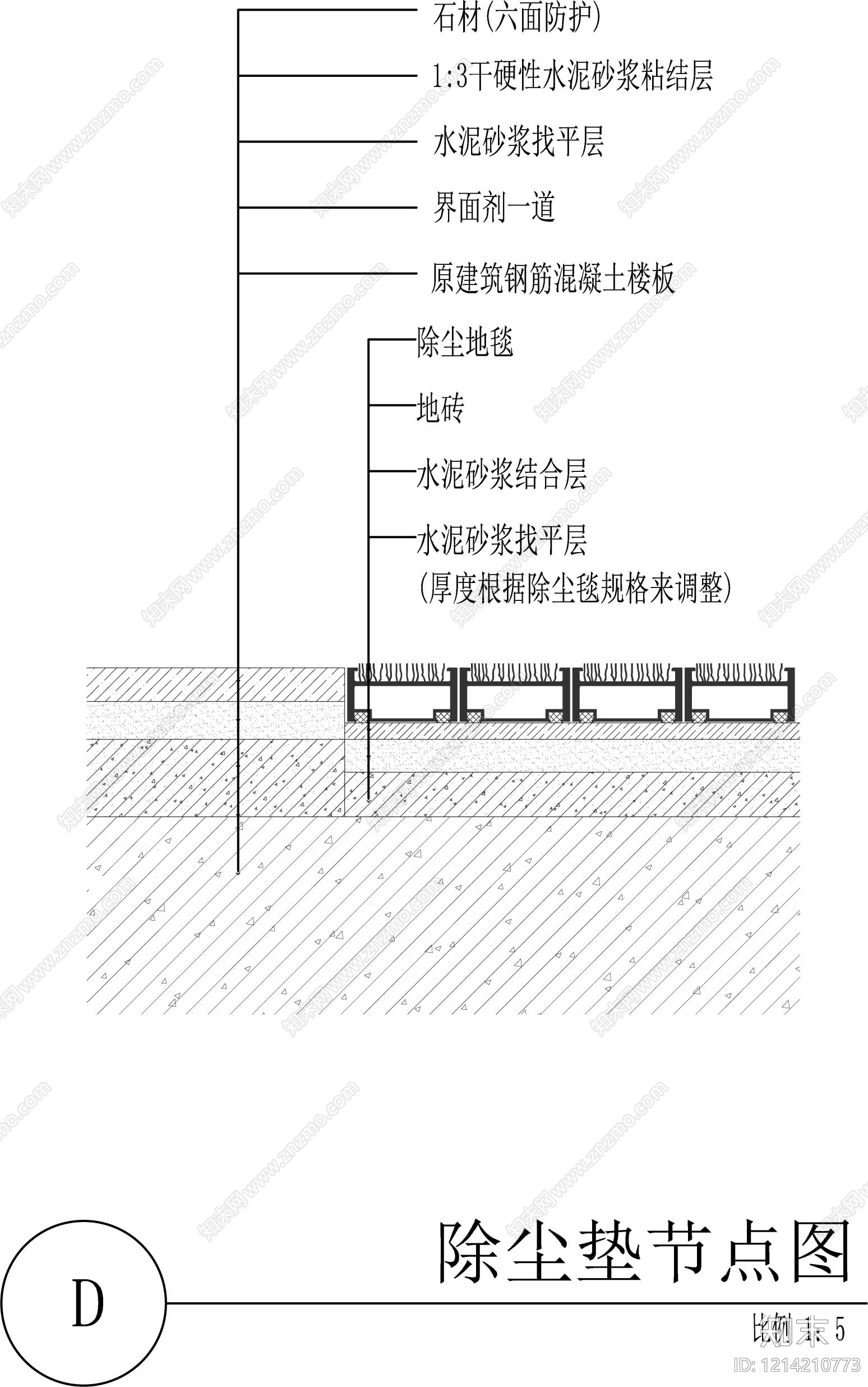 地面综合节点cad施工图下载【ID:1214210773】