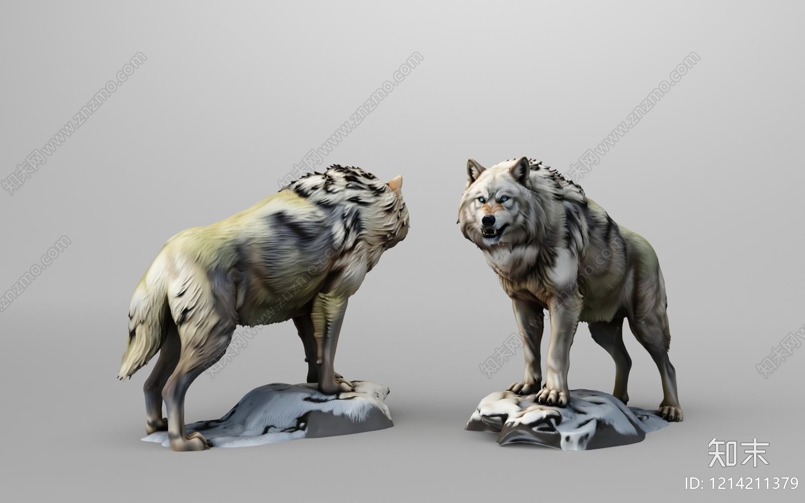 写实主义雕塑其他动物3D模型下载【ID:1214211379】