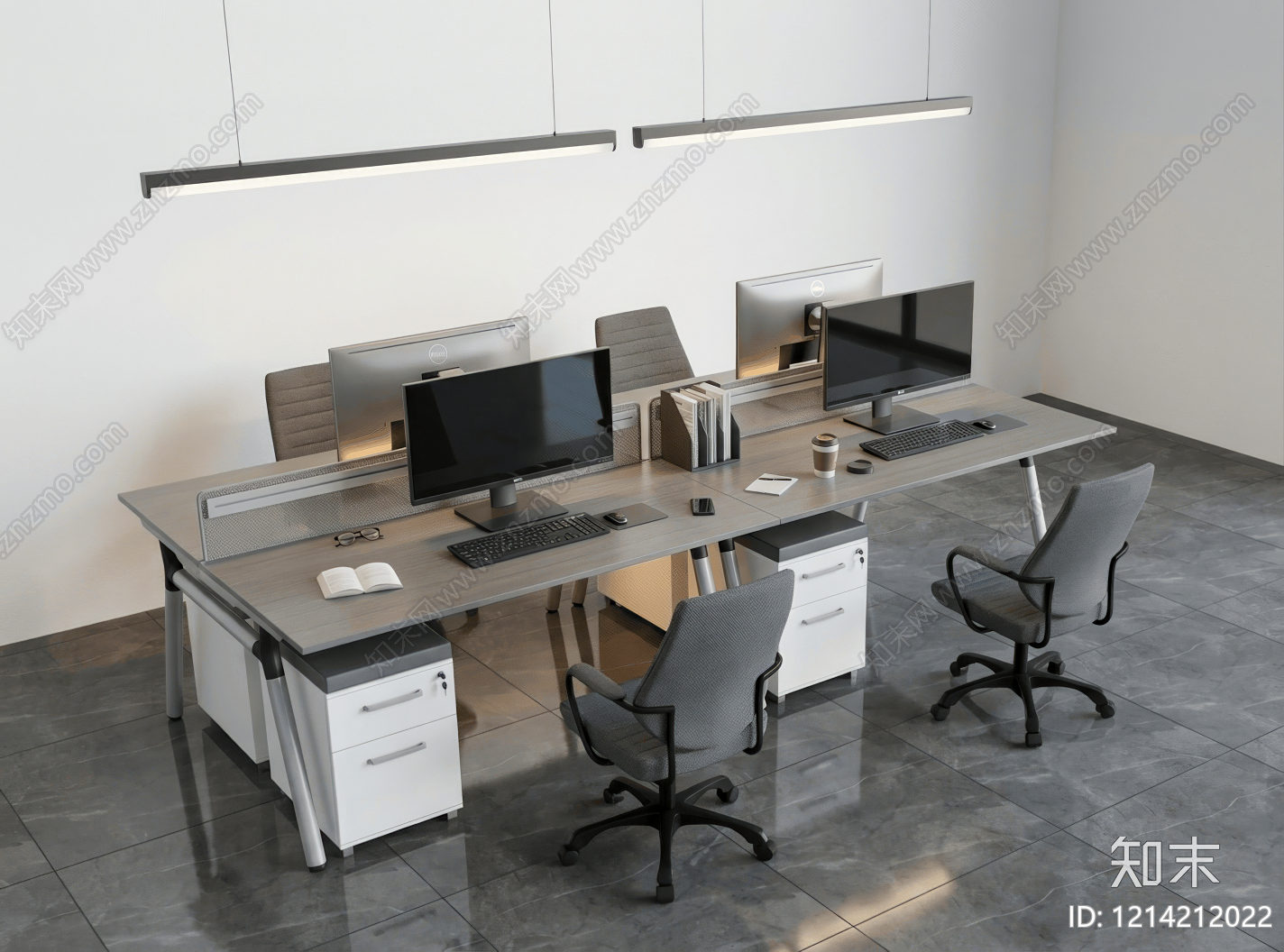 现代简约办公室3D模型下载【ID:1214212022】