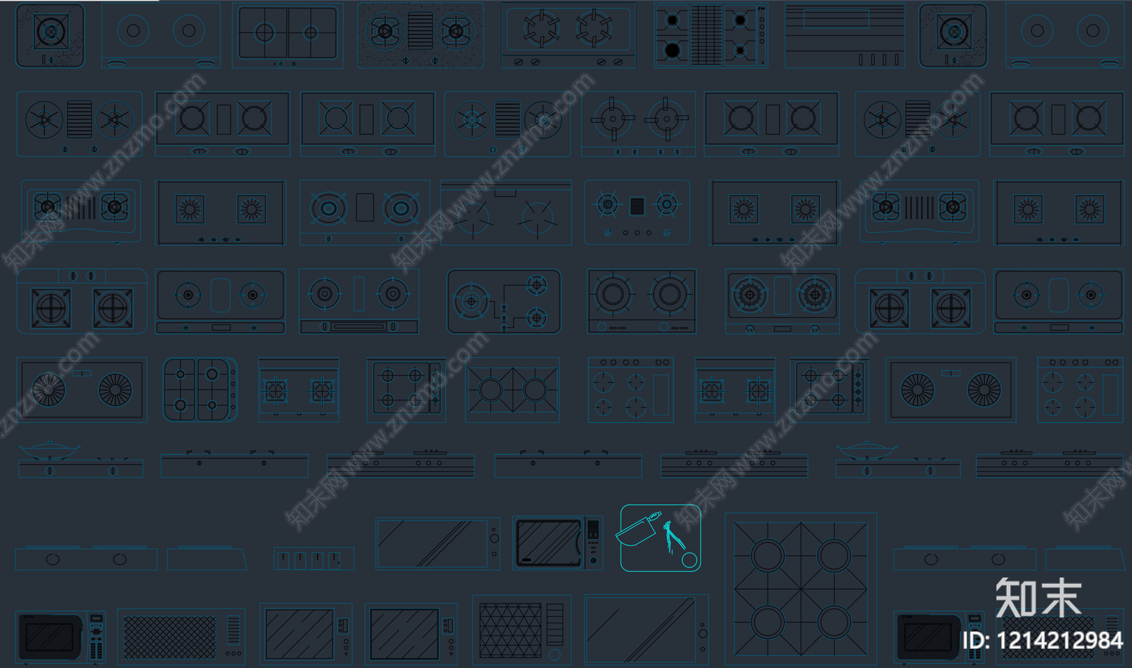 现代家装图库施工图下载【ID:1214212984】