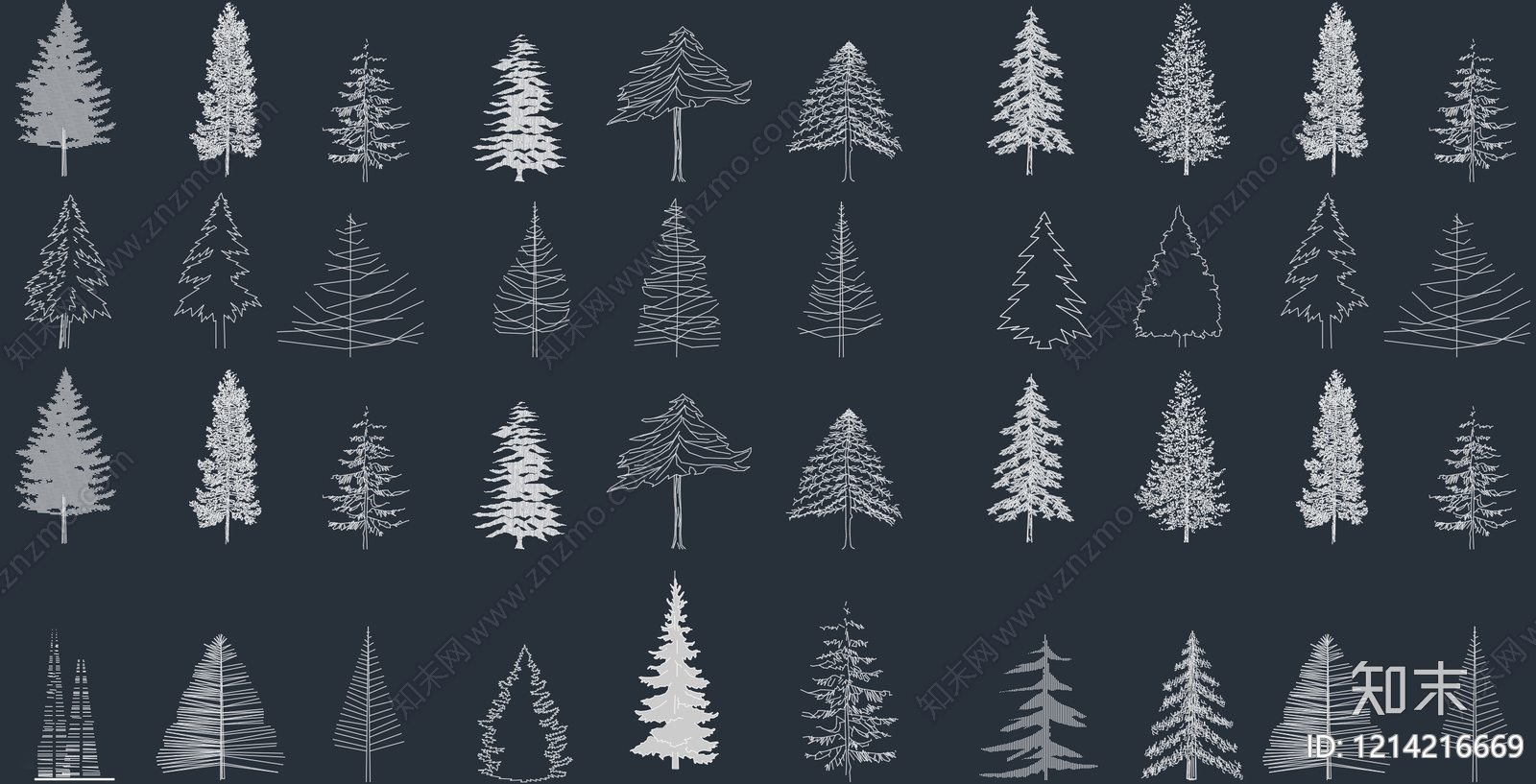 植物图例库施工图下载【ID:1214216669】