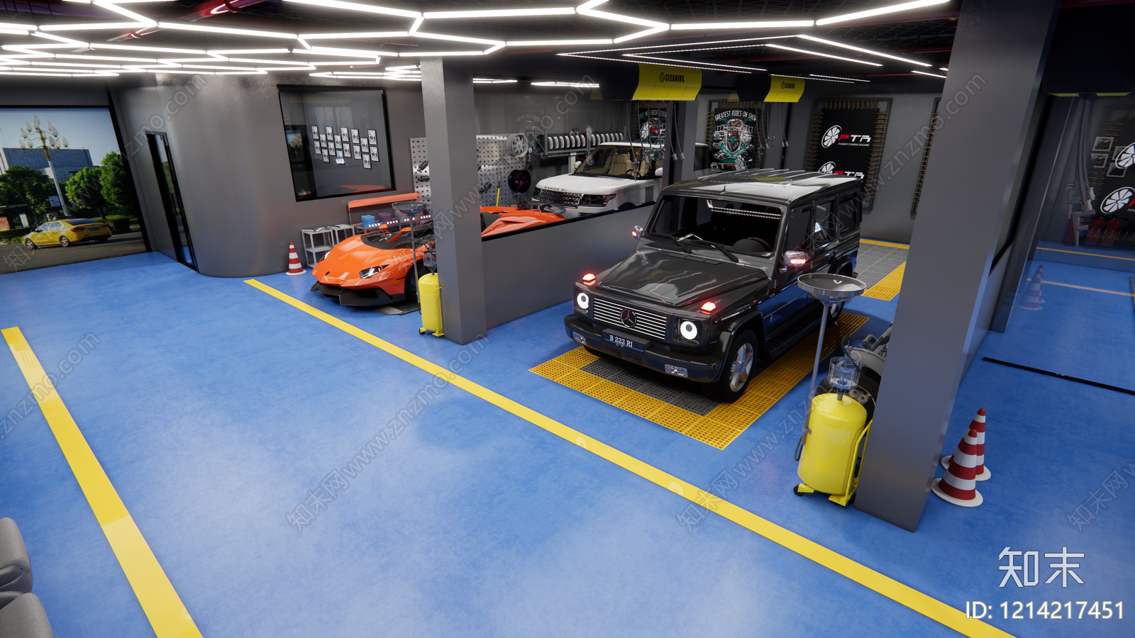 现代工业风汽车4S店SU模型下载【ID:1214217451】