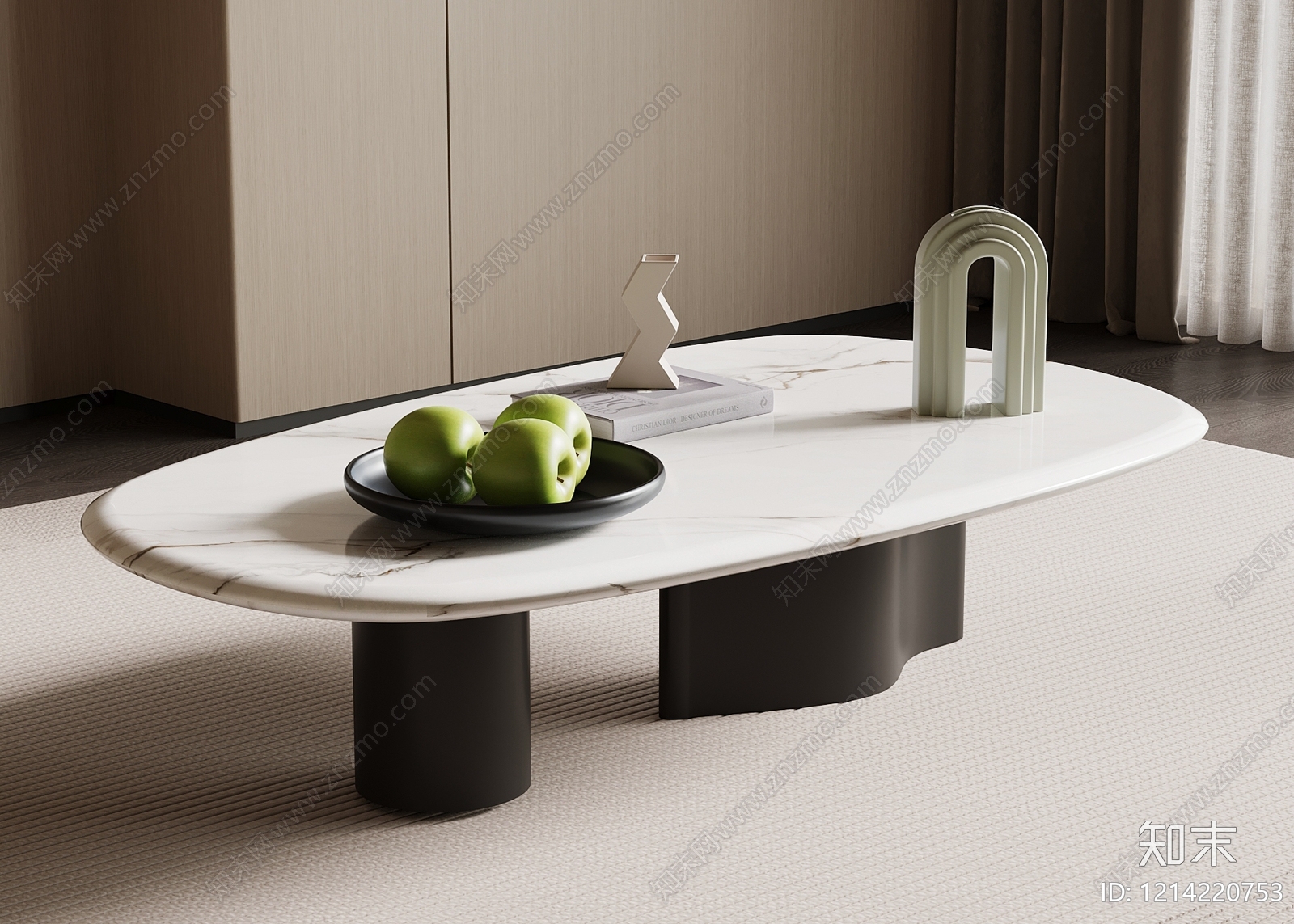 现代简约茶几3D模型下载【ID:1214220753】