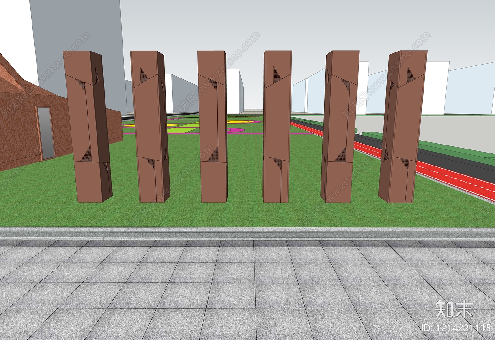 现代主义景观柱SU模型下载【ID:1214221115】