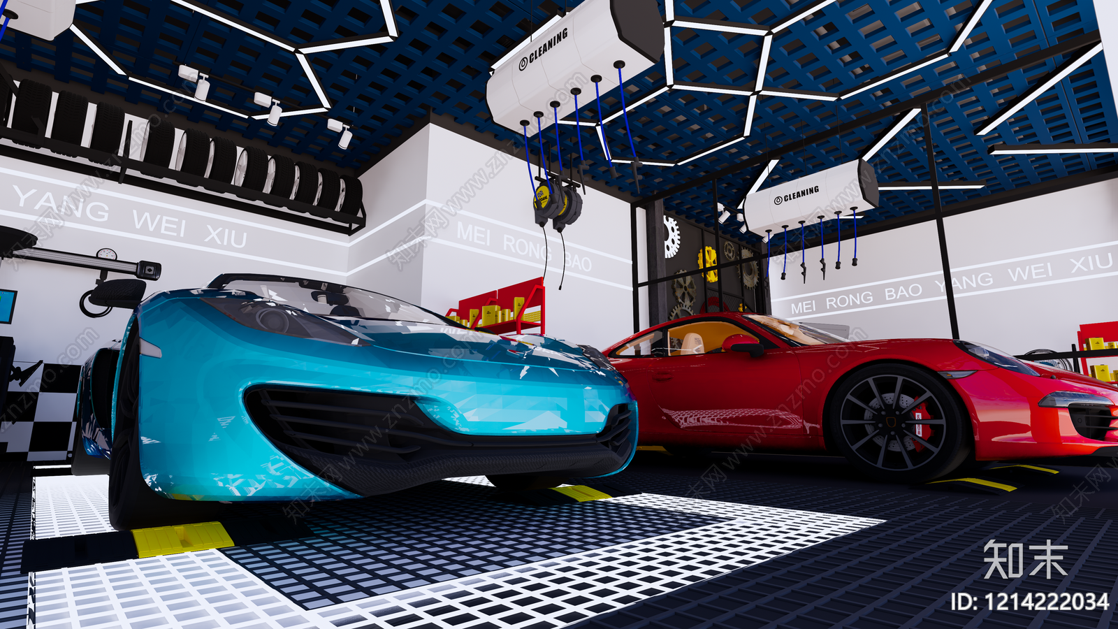 现代简约汽车4S店SU模型下载【ID:1214222034】