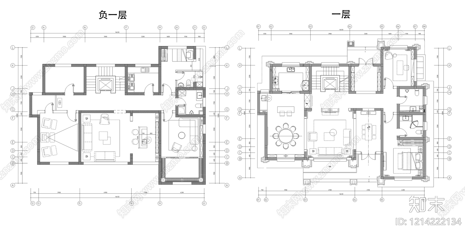 别墅cad施工图下载【ID:1214222134】