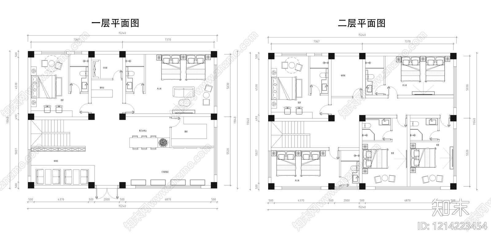 民宿施工图下载【ID:1214223454】