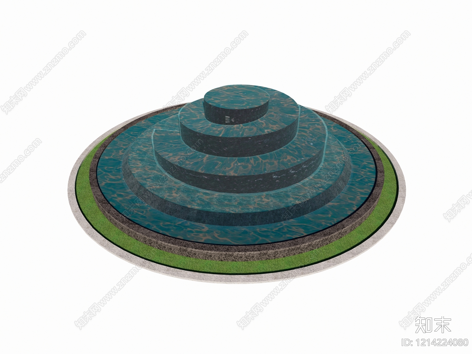 现代主义景观喷泉SU模型下载【ID:1214224080】