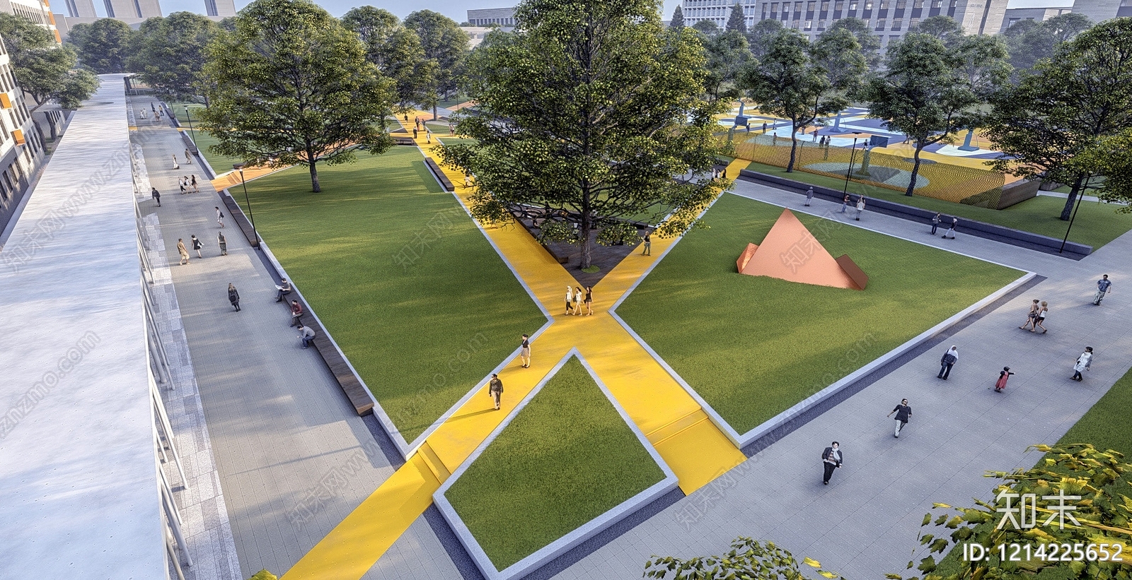 现代简约大学景观下载【ID:1214225652】