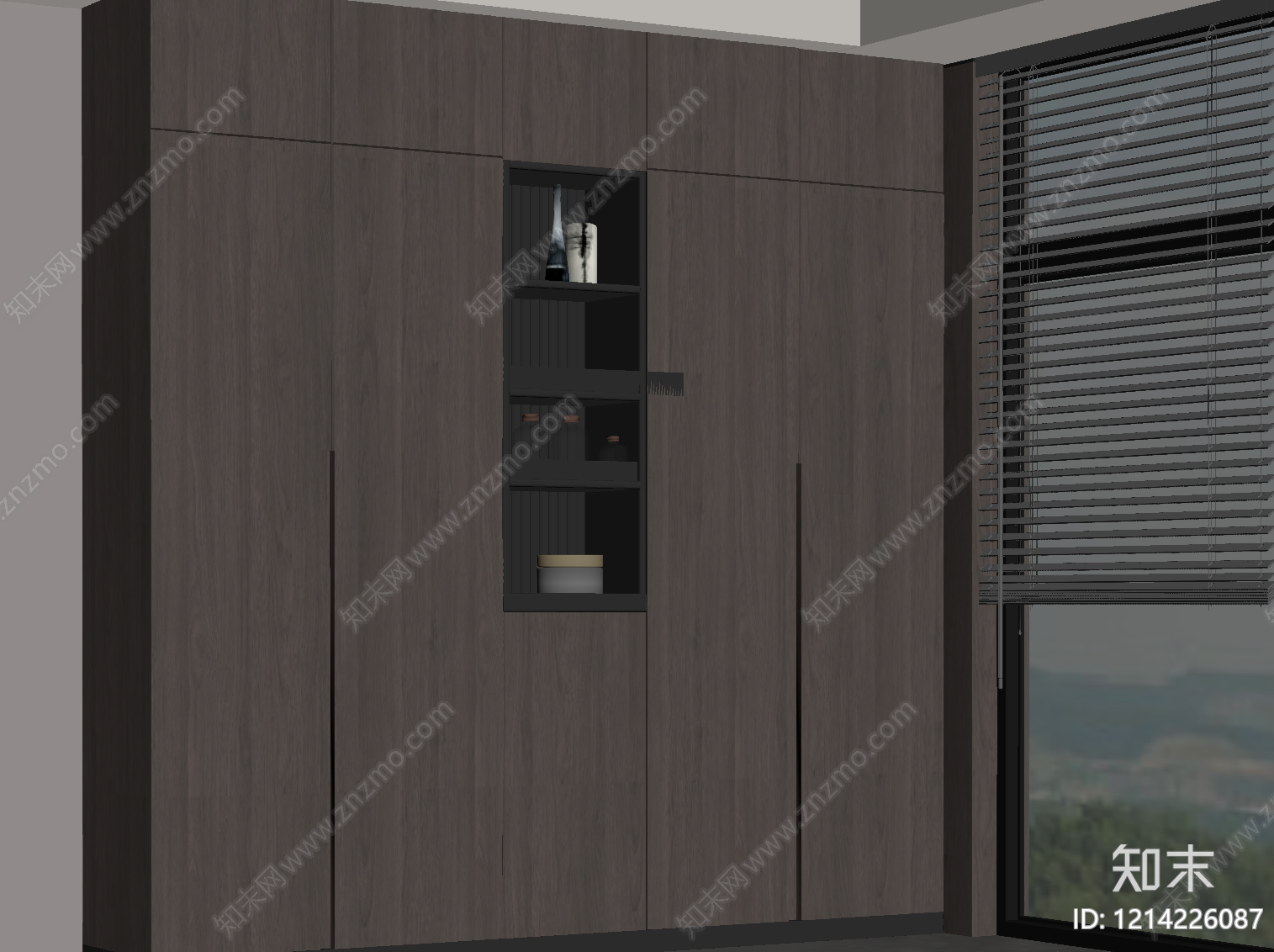 极简衣帽间SU模型下载【ID:1214226087】