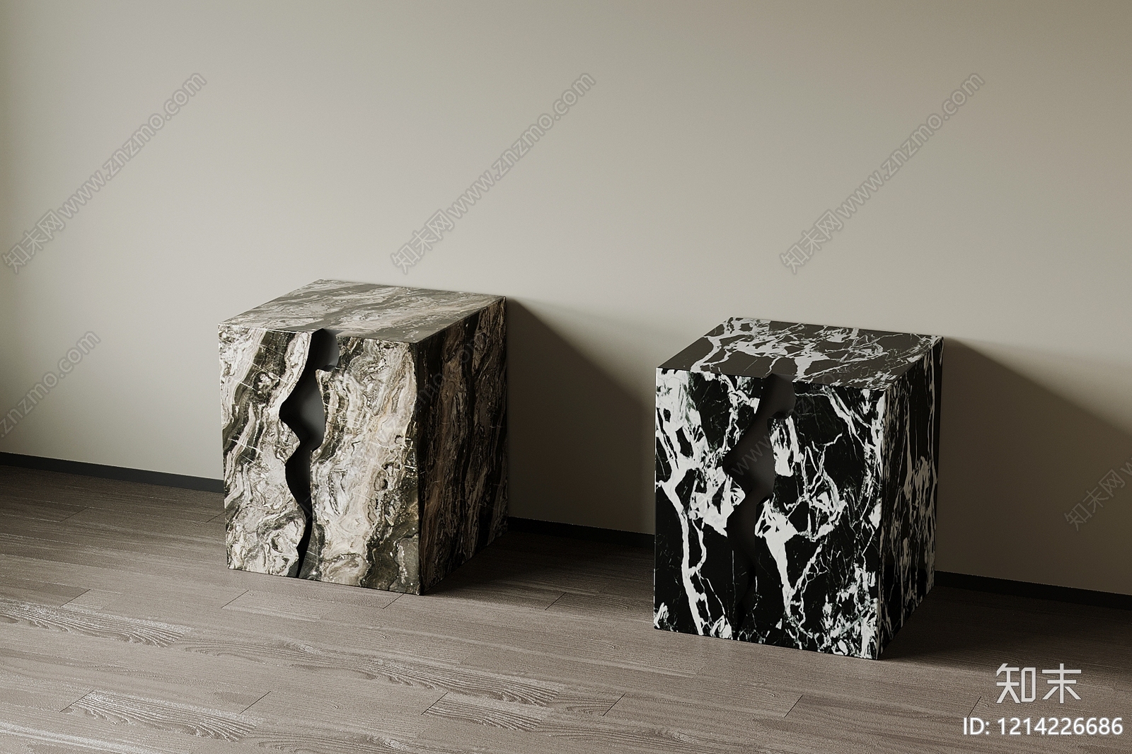 极简沙发凳3D模型下载【ID:1214226686】