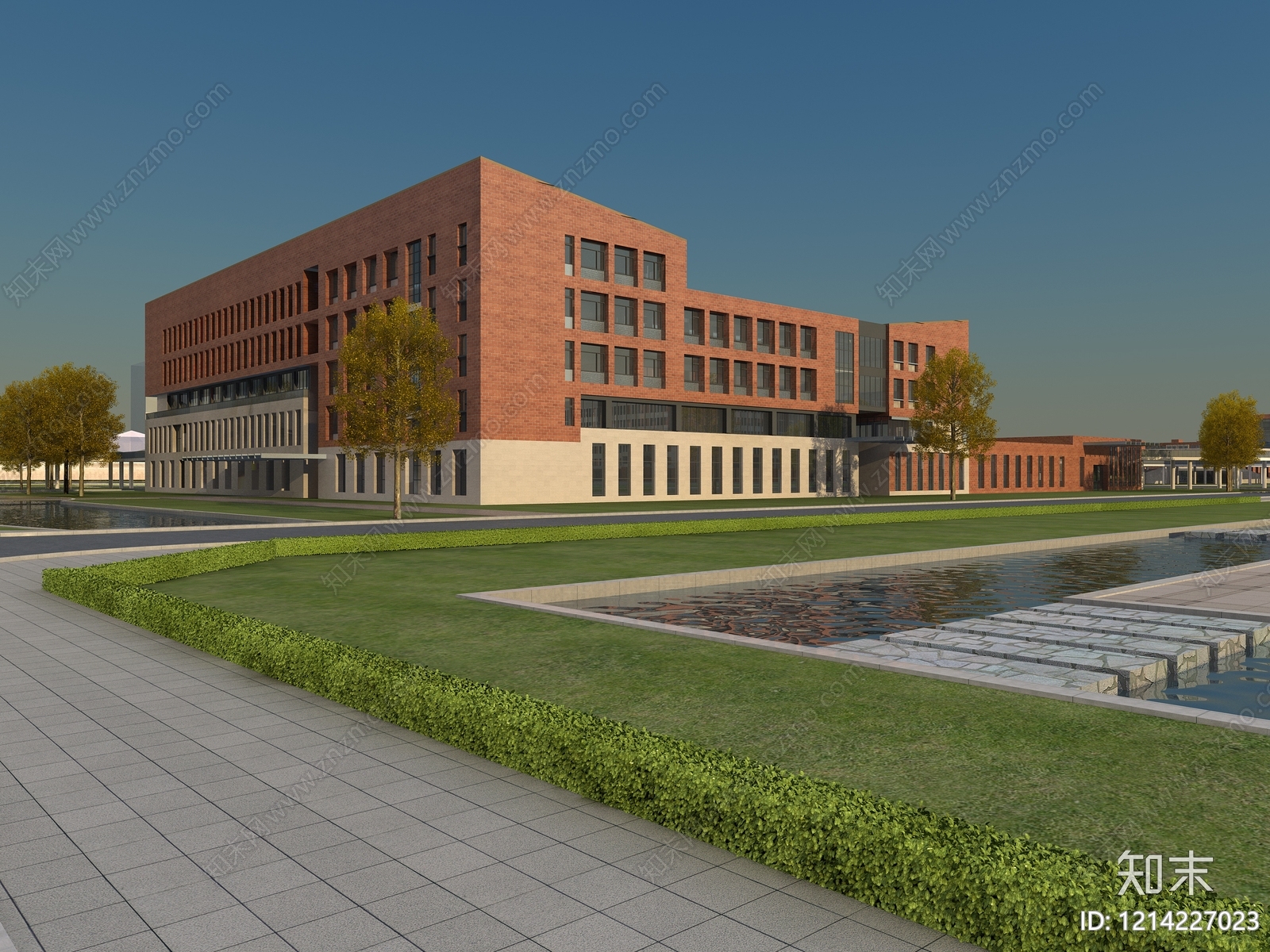 现代主义鸟瞰规划3D模型下载【ID:1214227023】