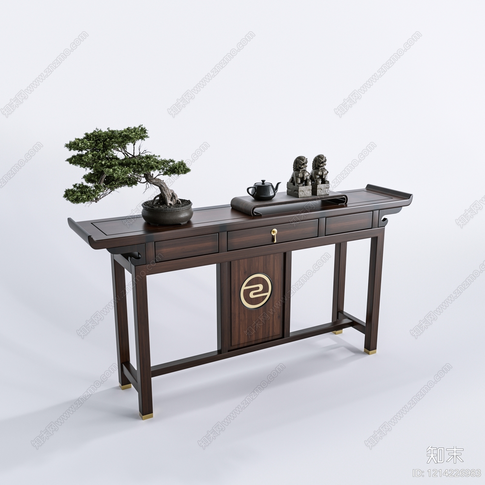新中式条案3D模型下载【ID:1214226983】