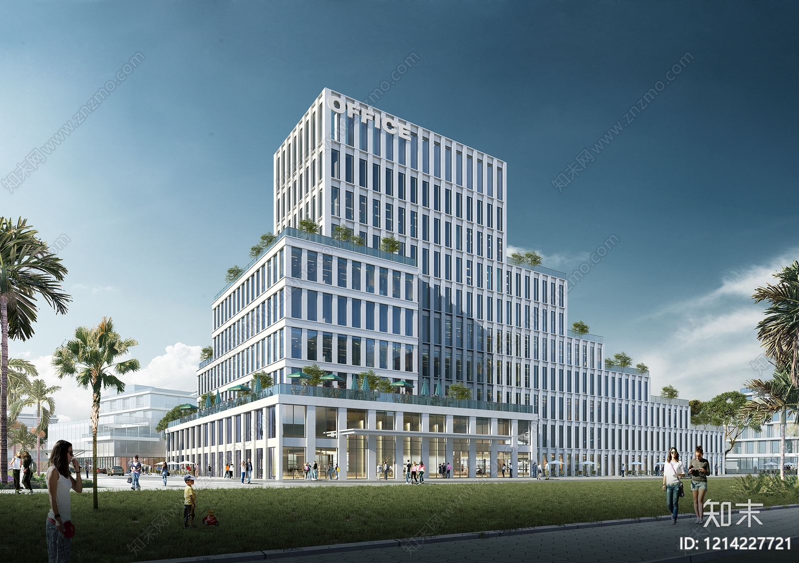 现代主义写字楼3D模型下载【ID:1214227721】