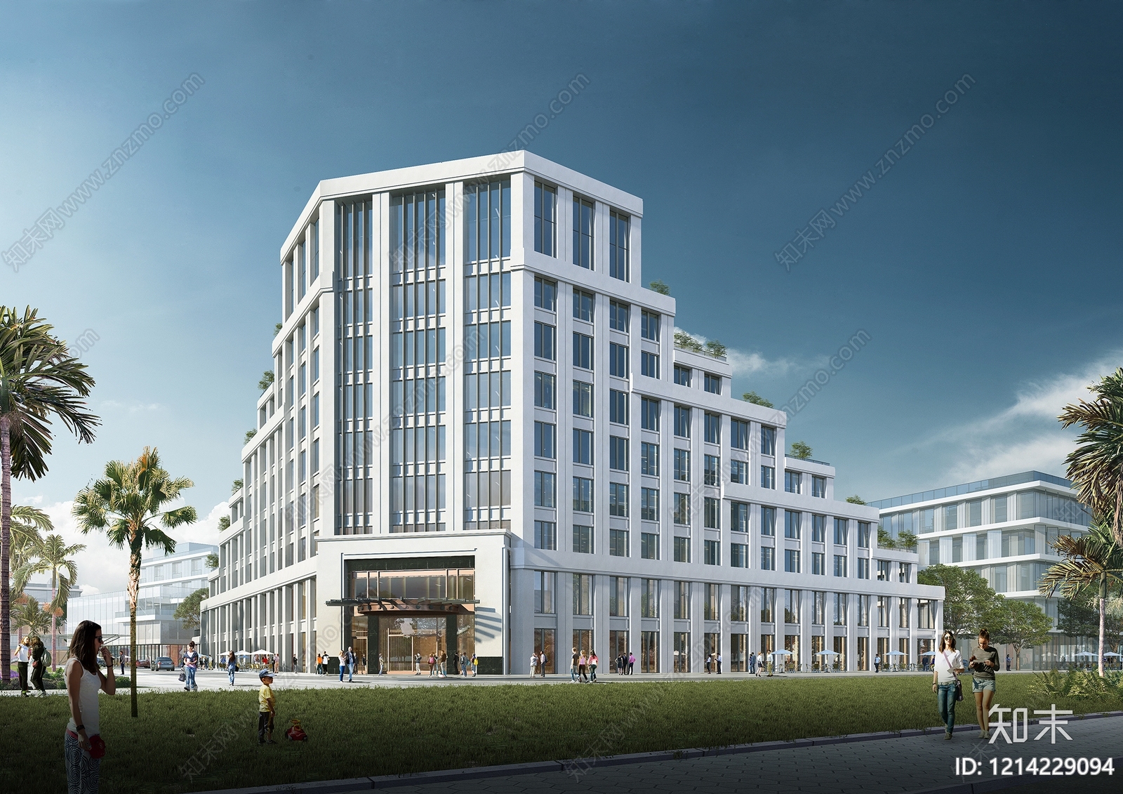 现代主义写字楼3D模型下载【ID:1214229094】