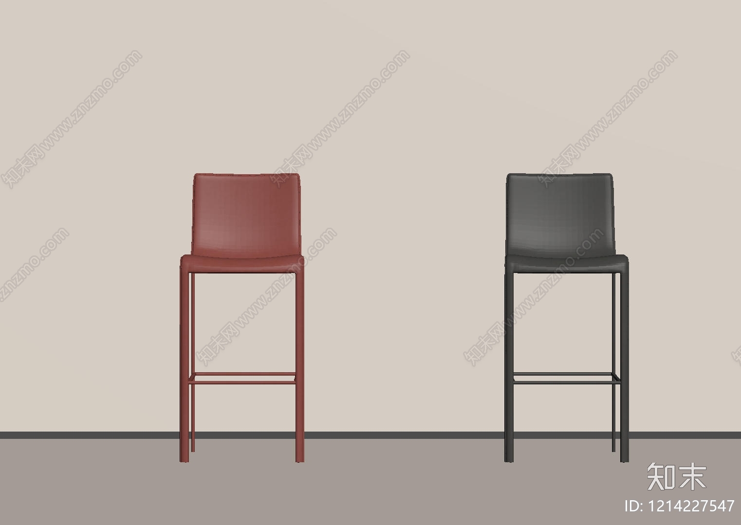 极简吧椅SU模型下载【ID:1214227547】