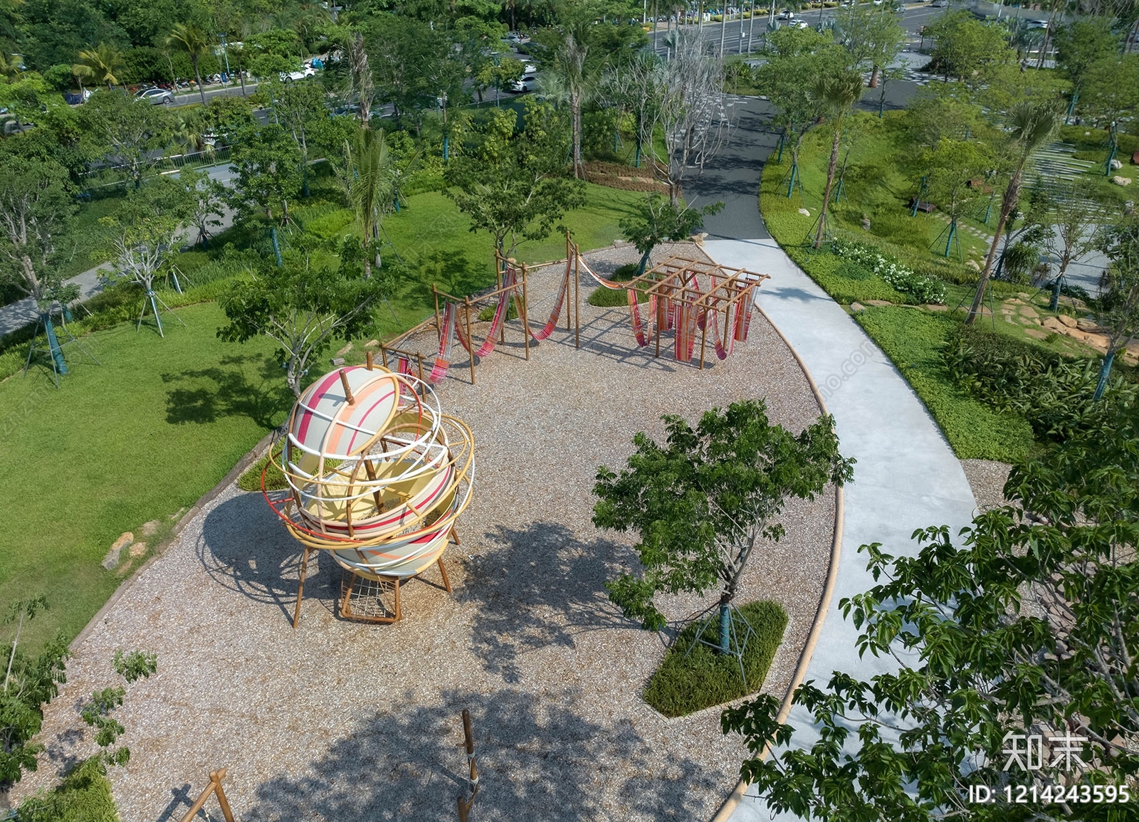 现代自然主义景观景观公园SU模型下载【ID:1214243595】