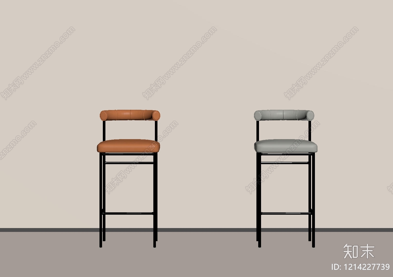 极简吧椅SU模型下载【ID:1214227739】