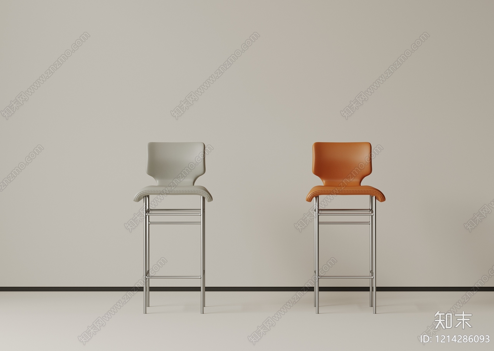 极简吧椅3D模型下载【ID:1214286093】