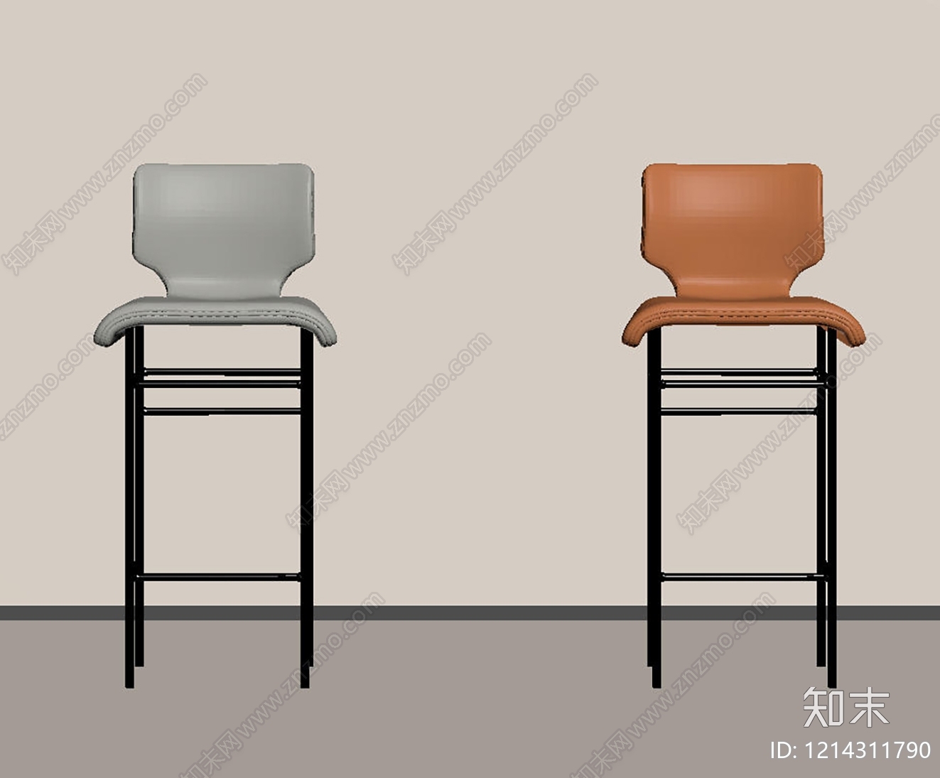 极简吧椅SU模型下载【ID:1214311790】