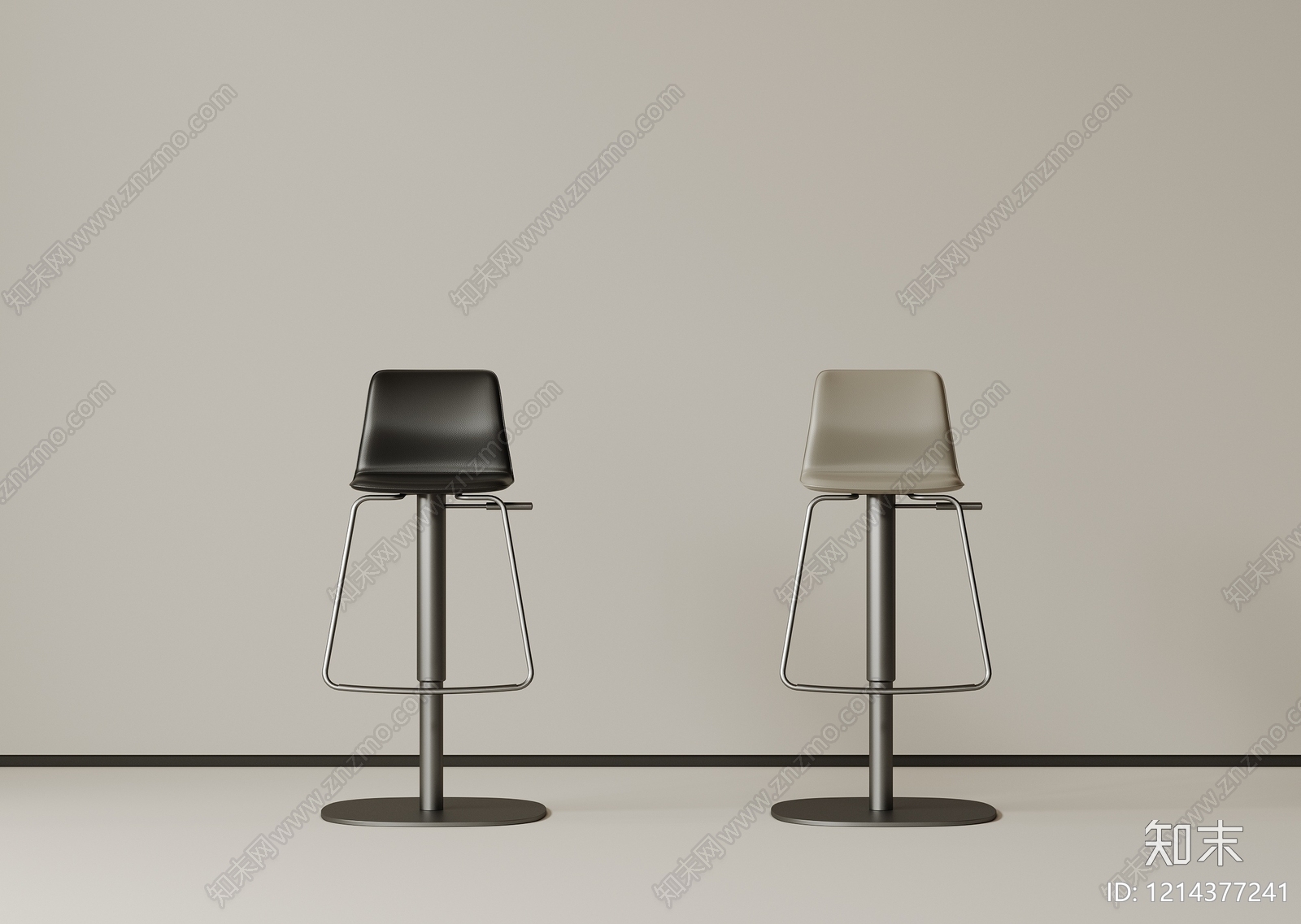 极简吧椅3D模型下载【ID:1214377241】