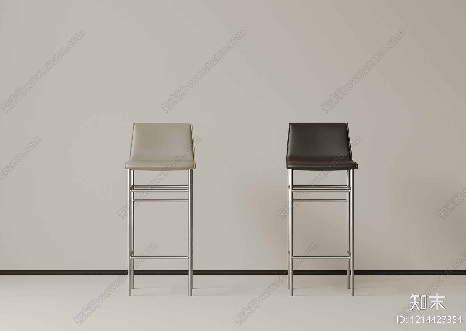 极简吧椅3D模型下载【ID:1214427354】
