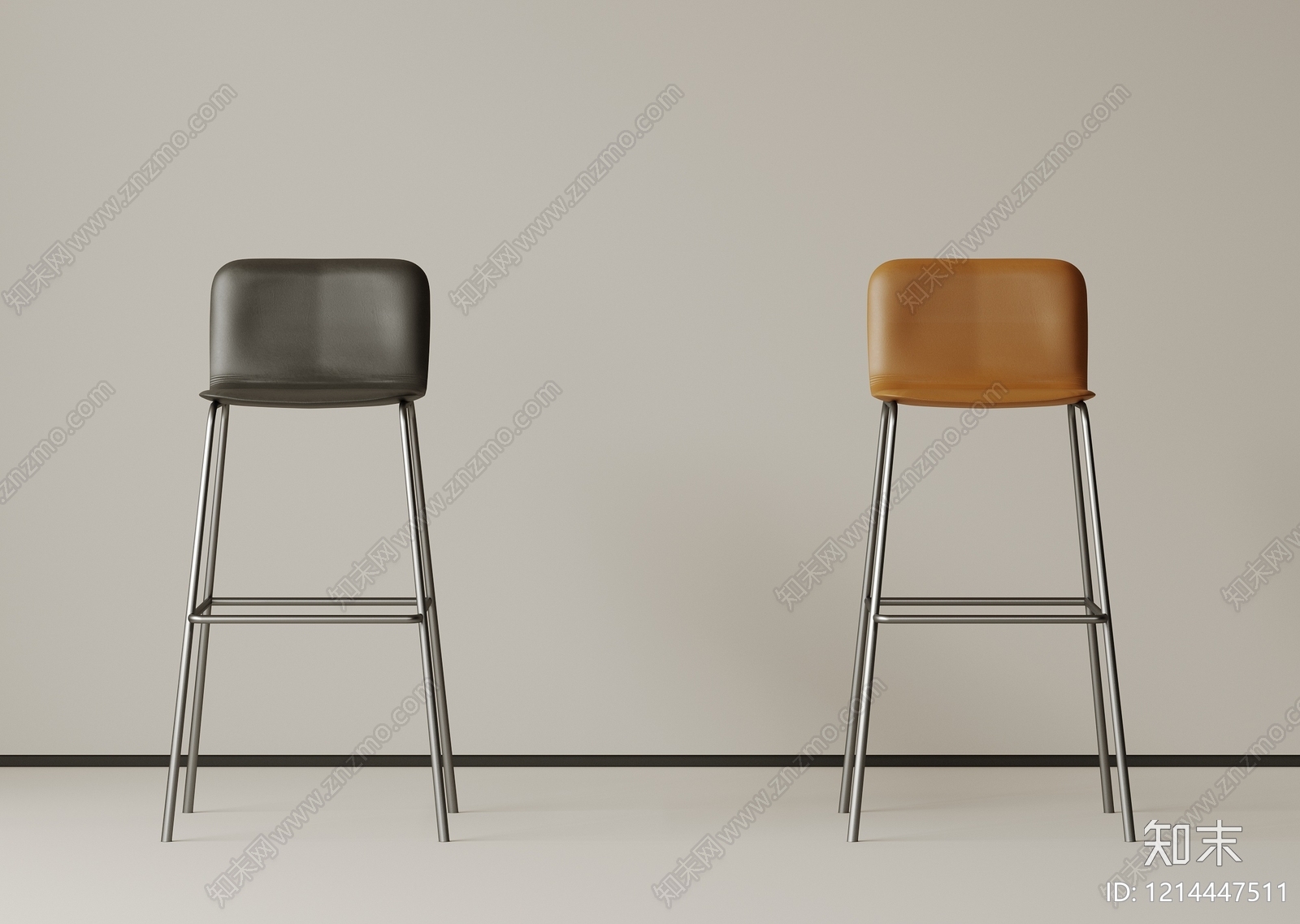 极简吧椅3D模型下载【ID:1214447511】