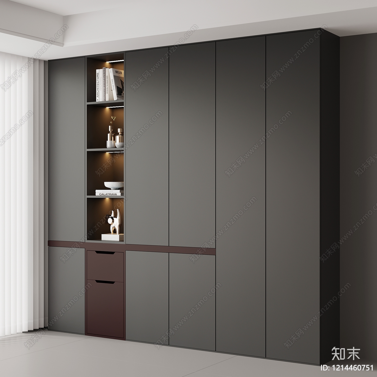 极简鞋柜3D模型下载【ID:1214460751】