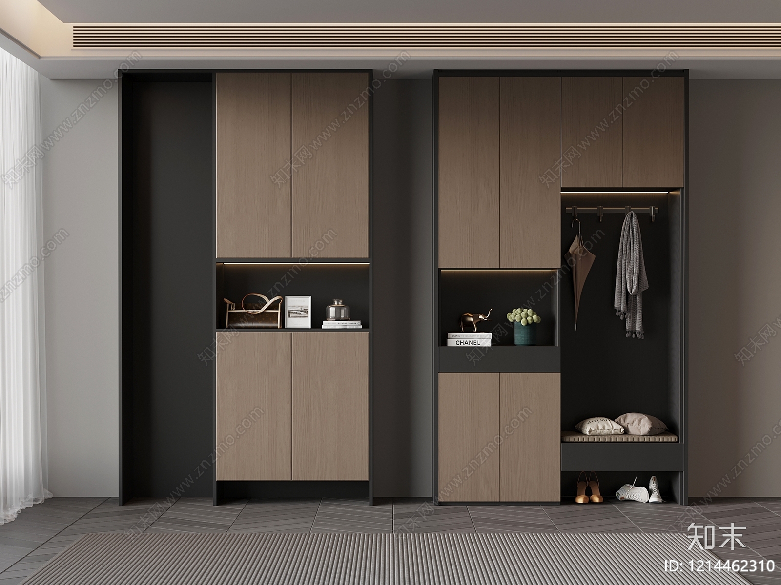 现代简约玄关3D模型下载【ID:1214462310】