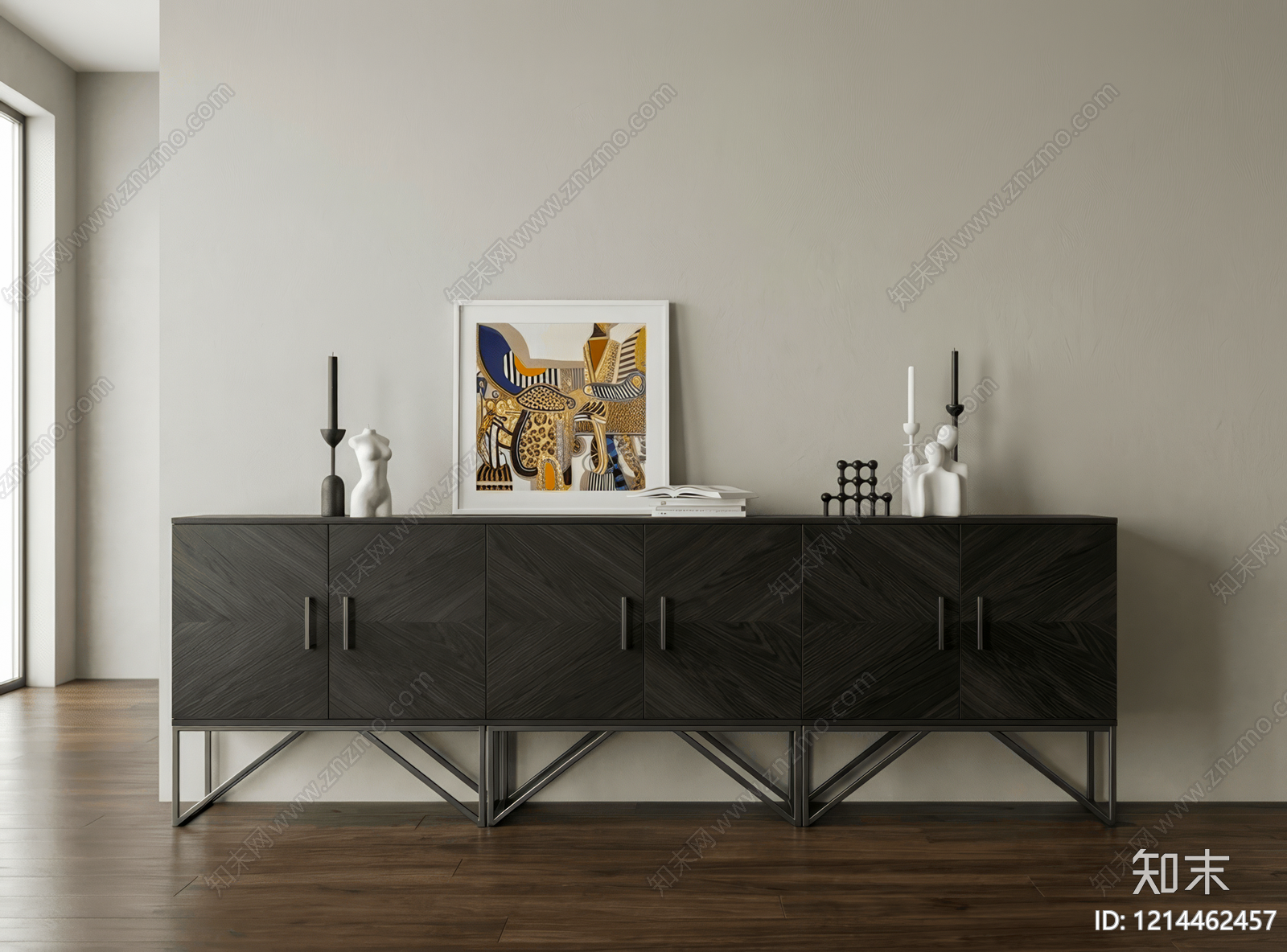 现代简约餐边柜3D模型下载【ID:1214462457】