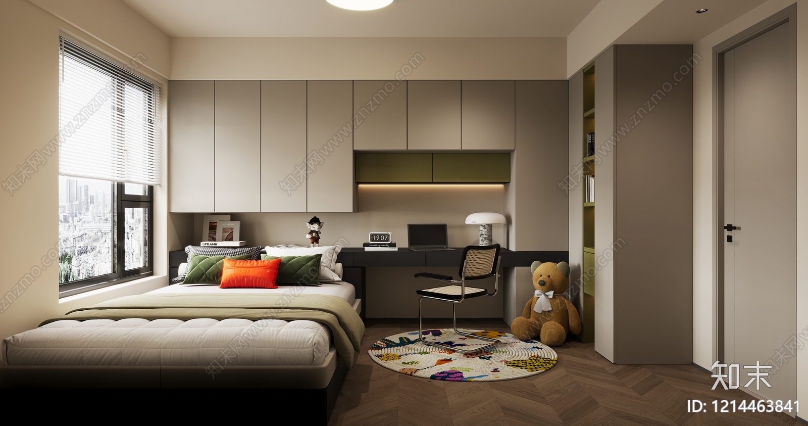 现代简约通用儿童房3D模型下载【ID:1214463841】