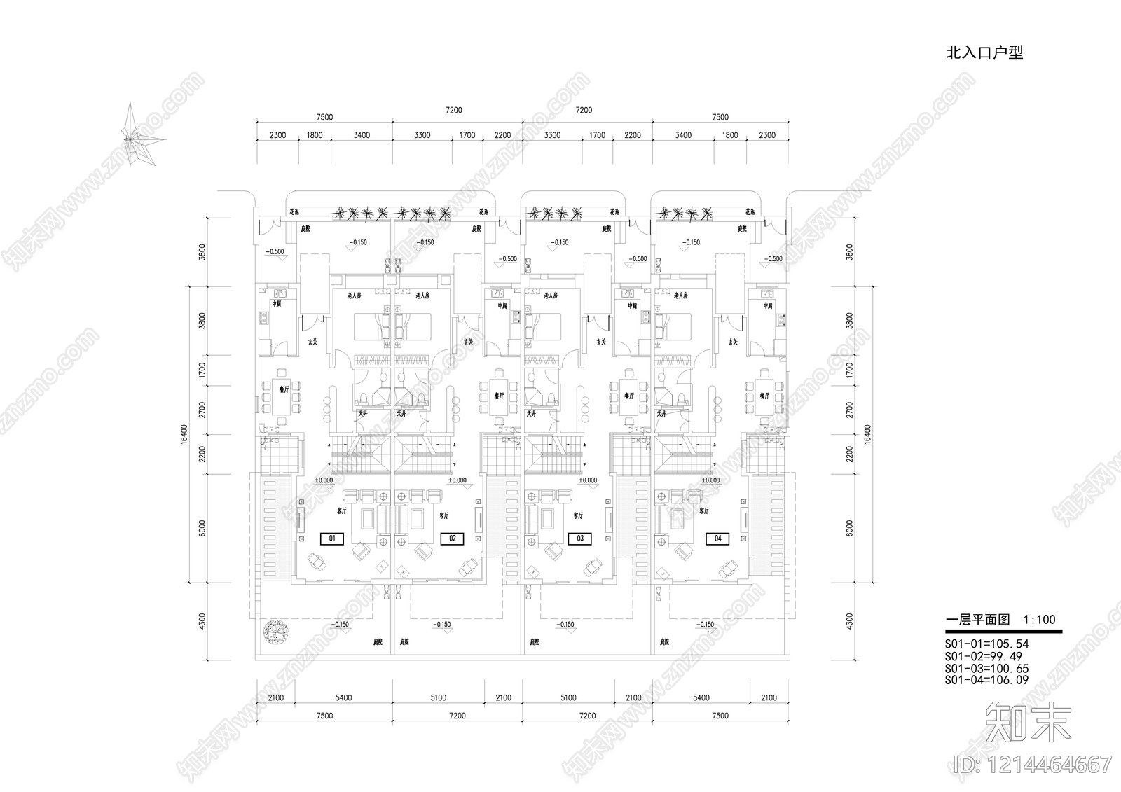 美式别墅建筑cad施工图下载【ID:1214464667】
