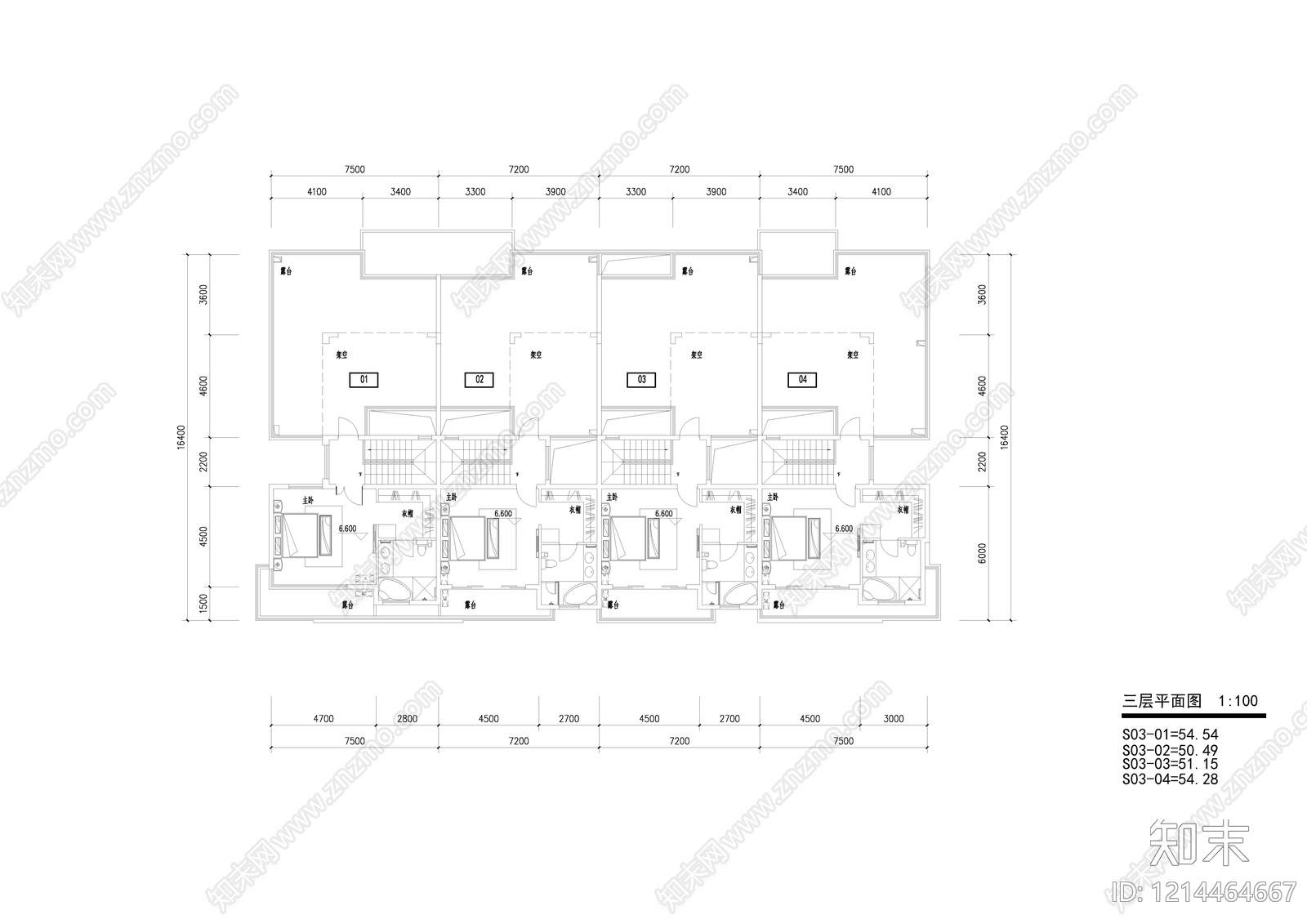 美式别墅建筑cad施工图下载【ID:1214464667】