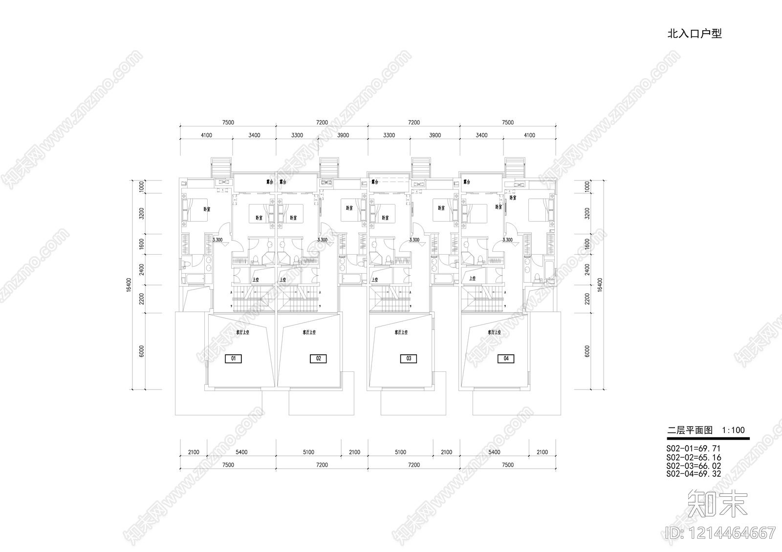 美式别墅建筑cad施工图下载【ID:1214464667】