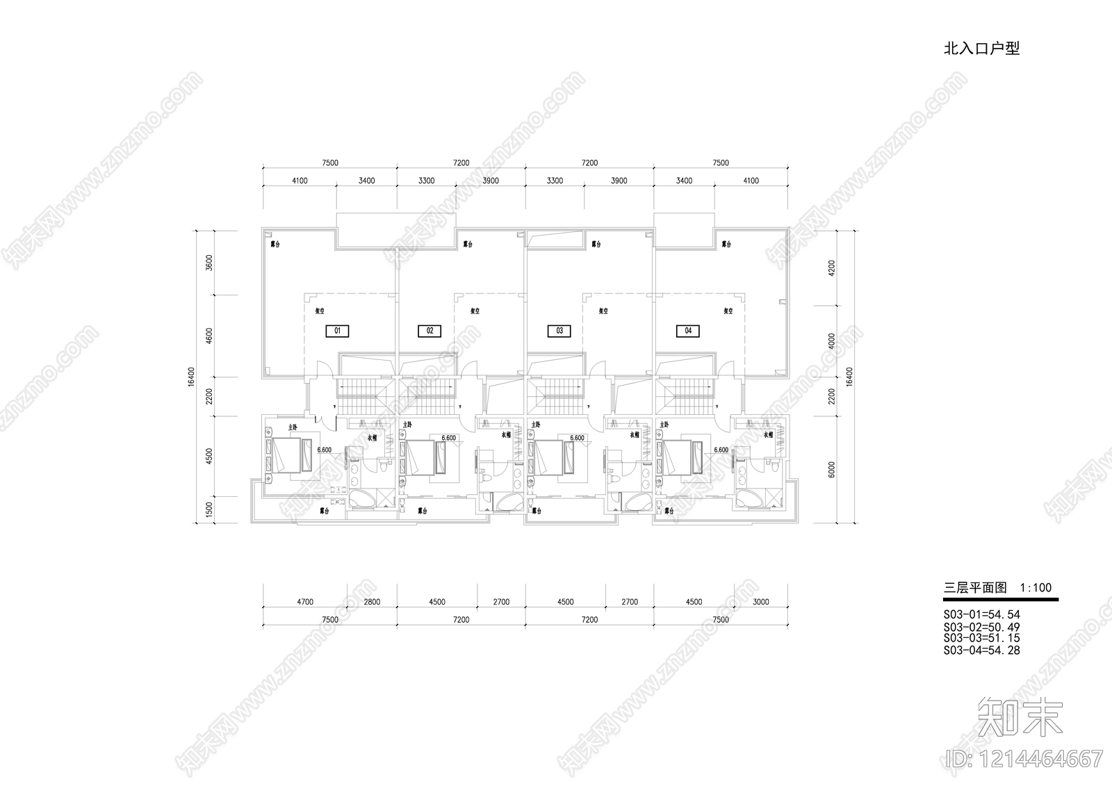 美式别墅建筑cad施工图下载【ID:1214464667】