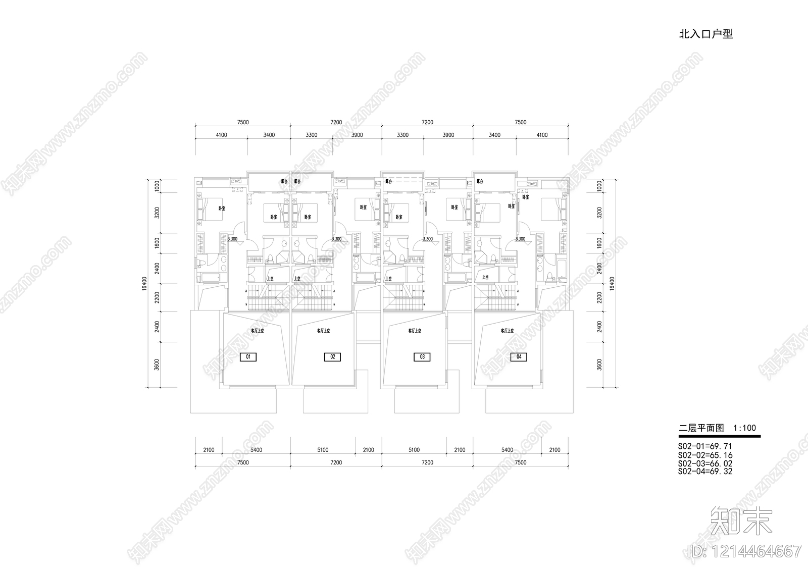 美式别墅建筑cad施工图下载【ID:1214464667】