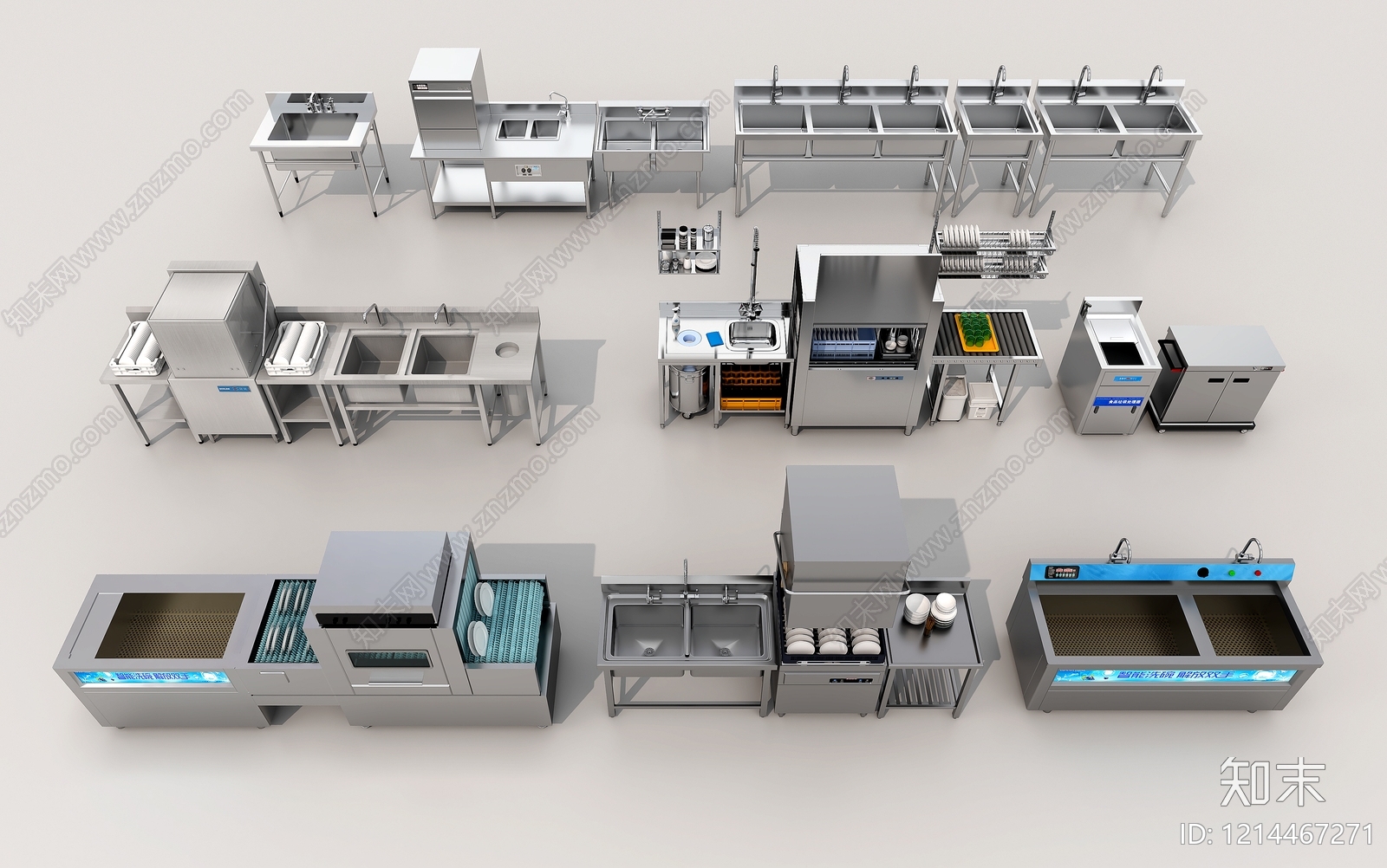 现代简约洗碗机SU模型下载【ID:1214467271】