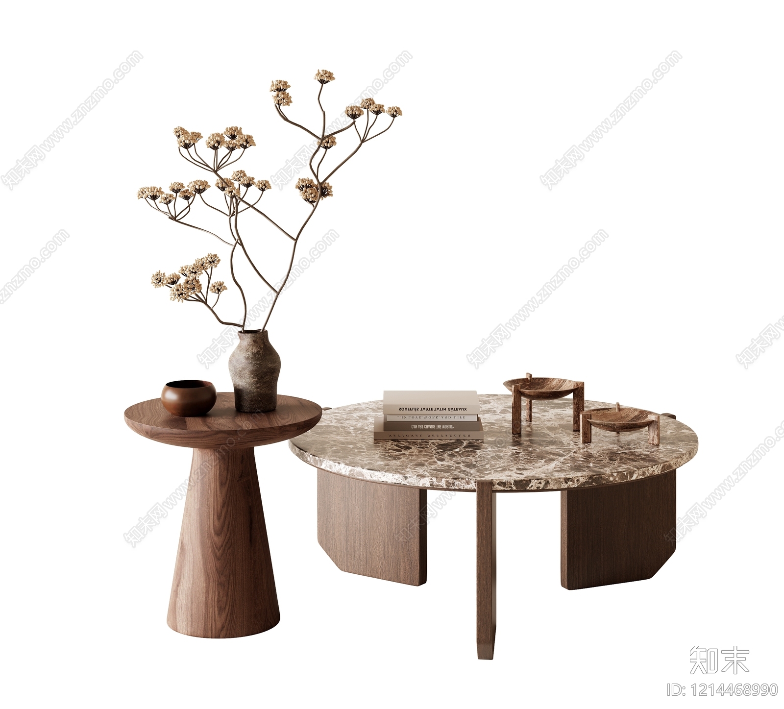 现代茶几SU模型下载【ID:1214468990】