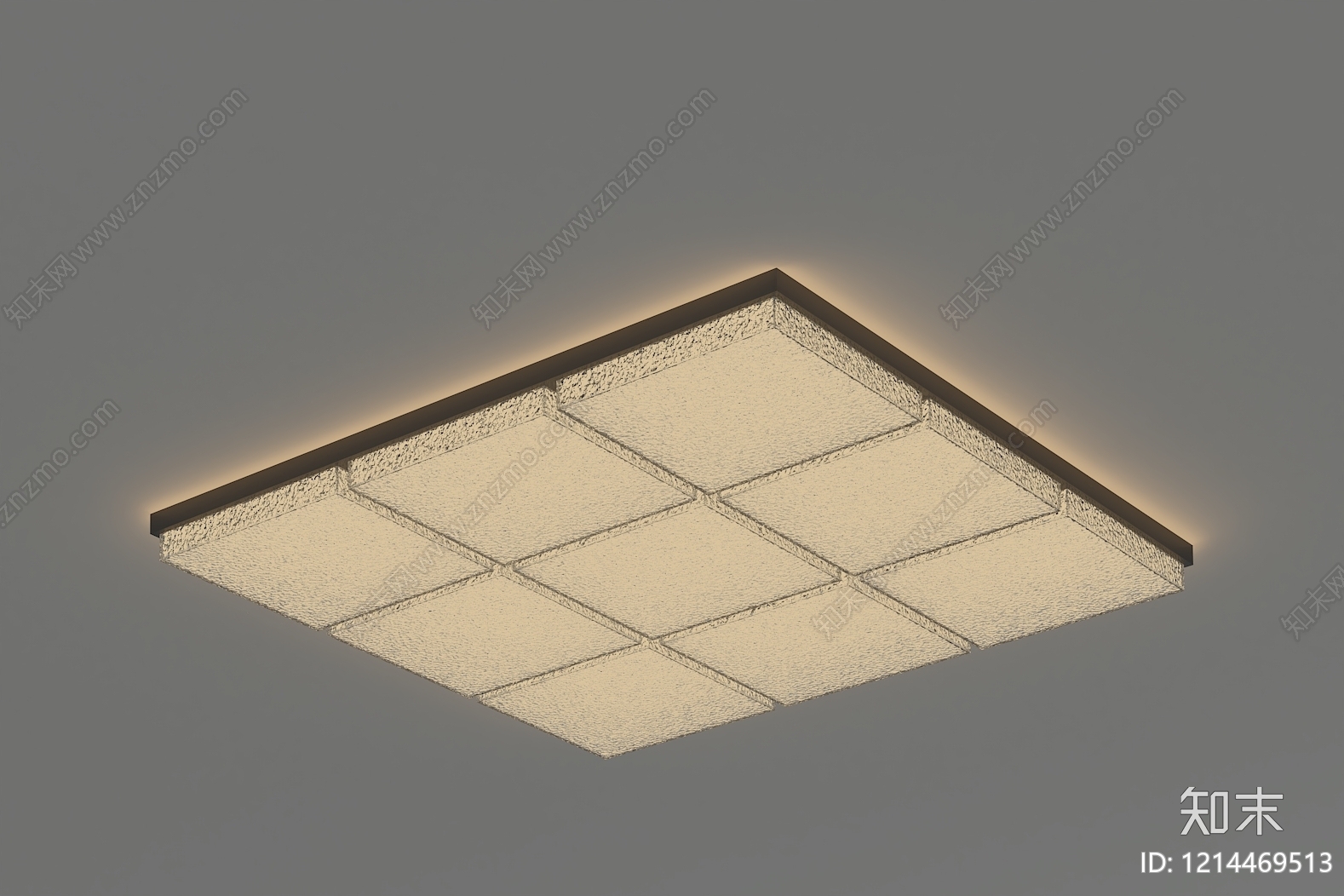 现代简约客厅吸顶灯3D模型下载【ID:1214469513】