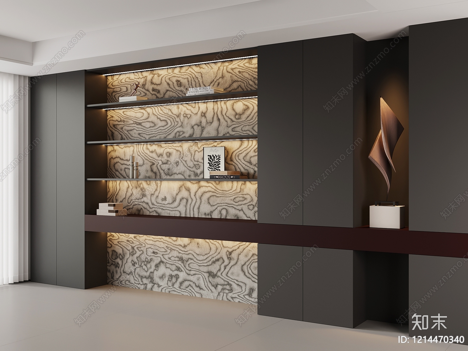 极简储物柜3D模型下载【ID:1214470340】