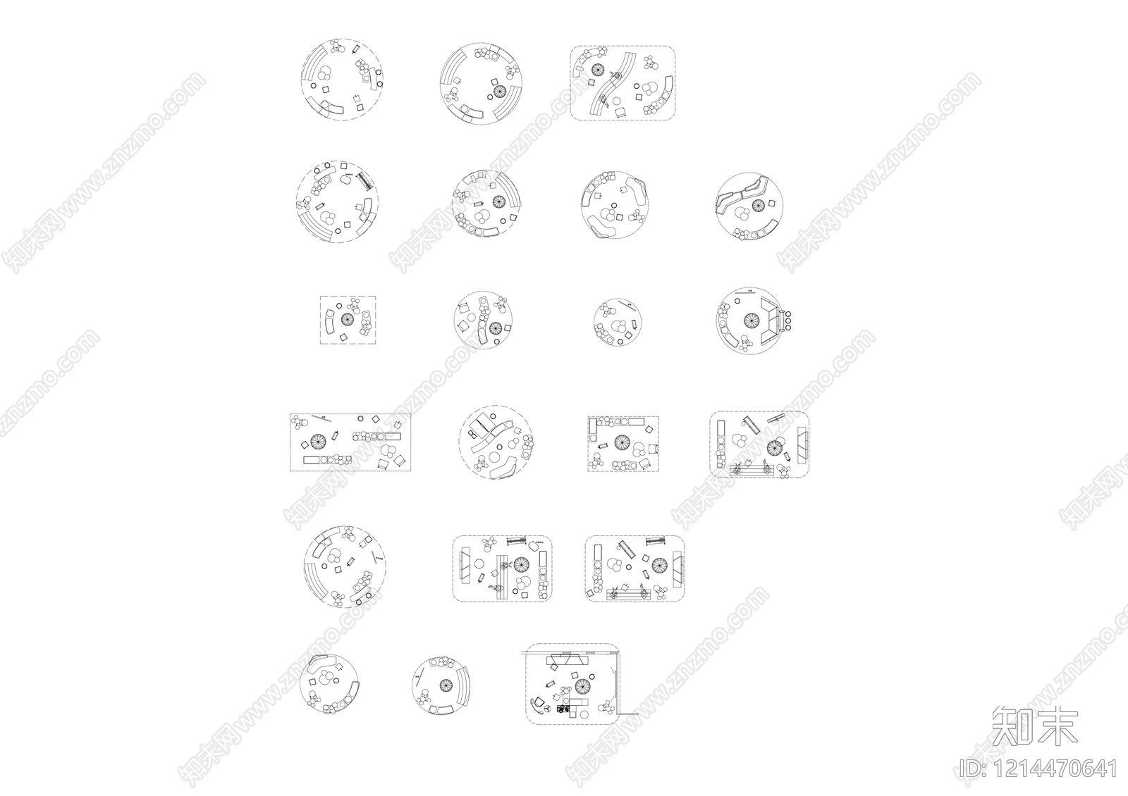 办公家具图库施工图下载【ID:1214470641】