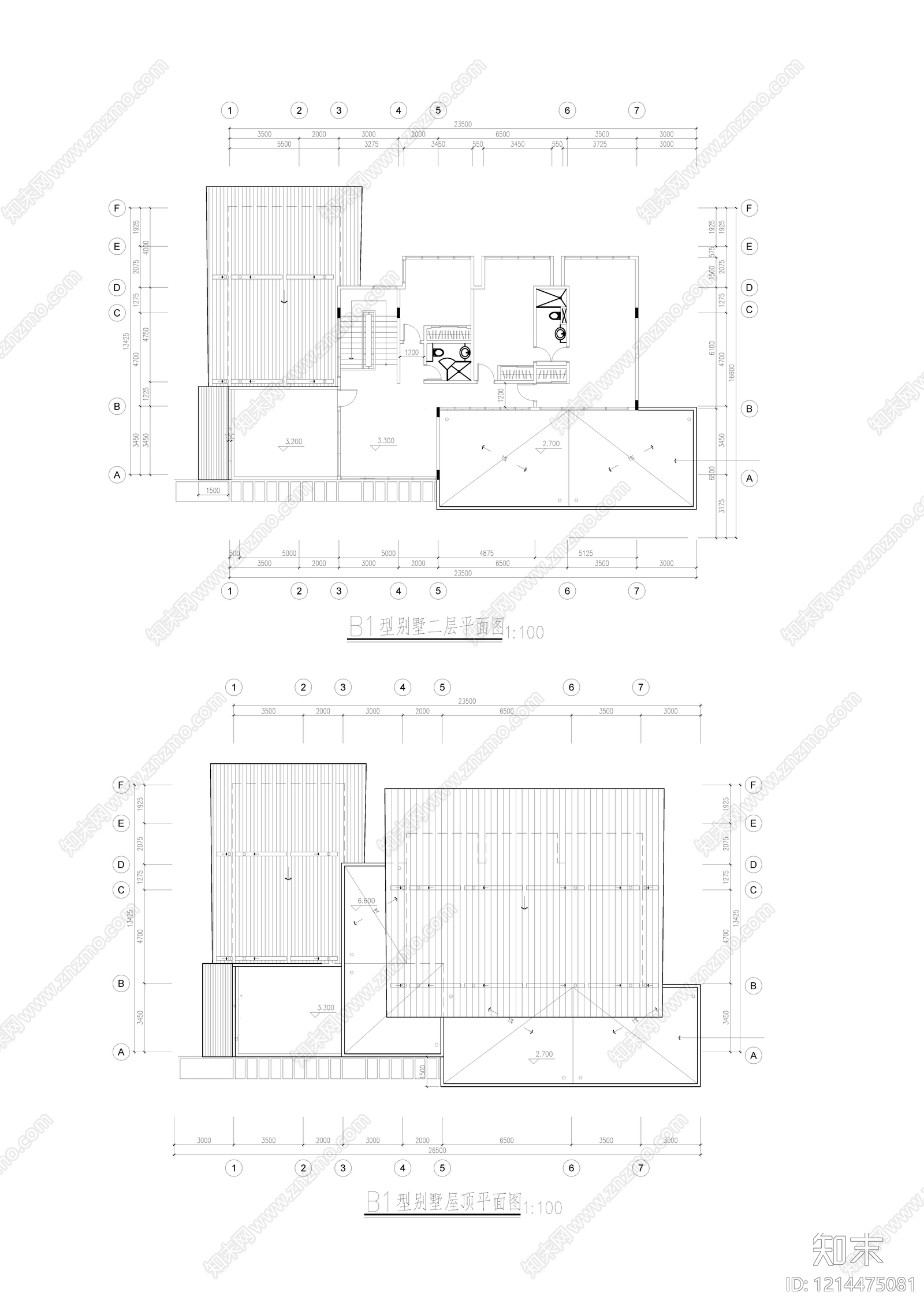 现代别墅建筑cad施工图下载【ID:1214475081】