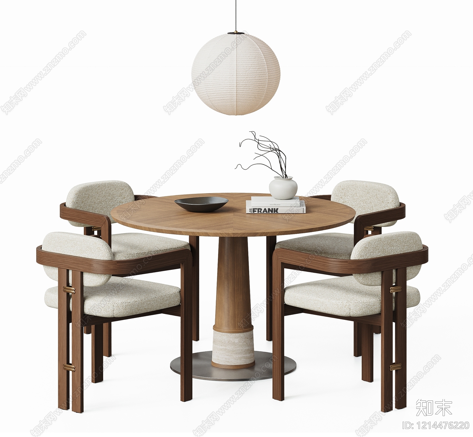 现代简约餐桌椅3D模型下载【ID:1214476220】