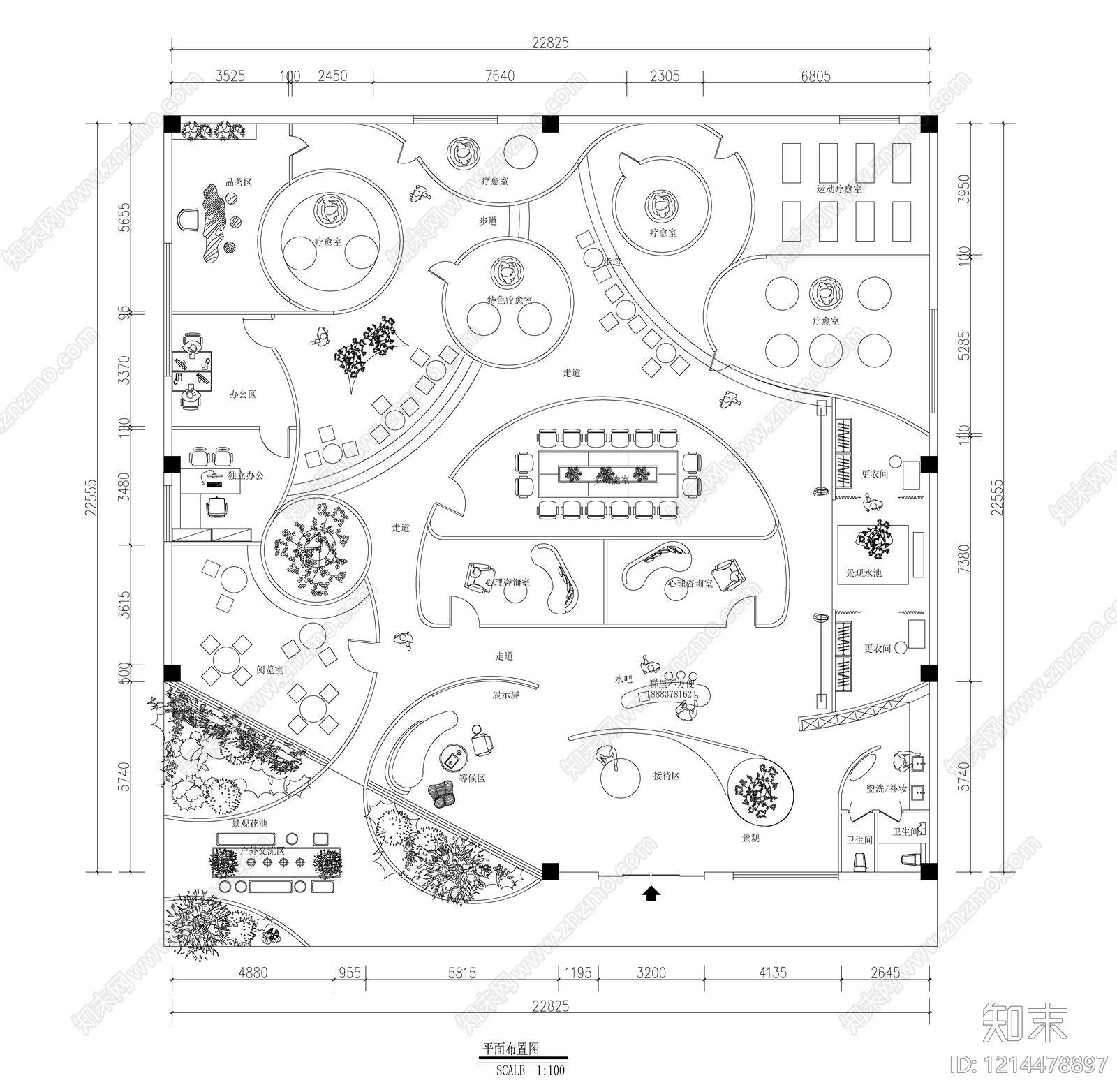 康复中心庭院CAD图纸