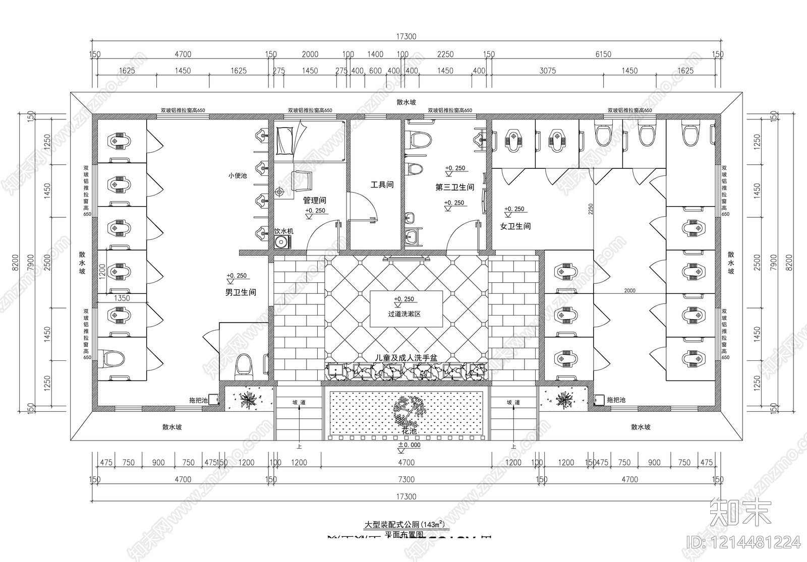 现代公厕施工图下载【ID:1214481224】
