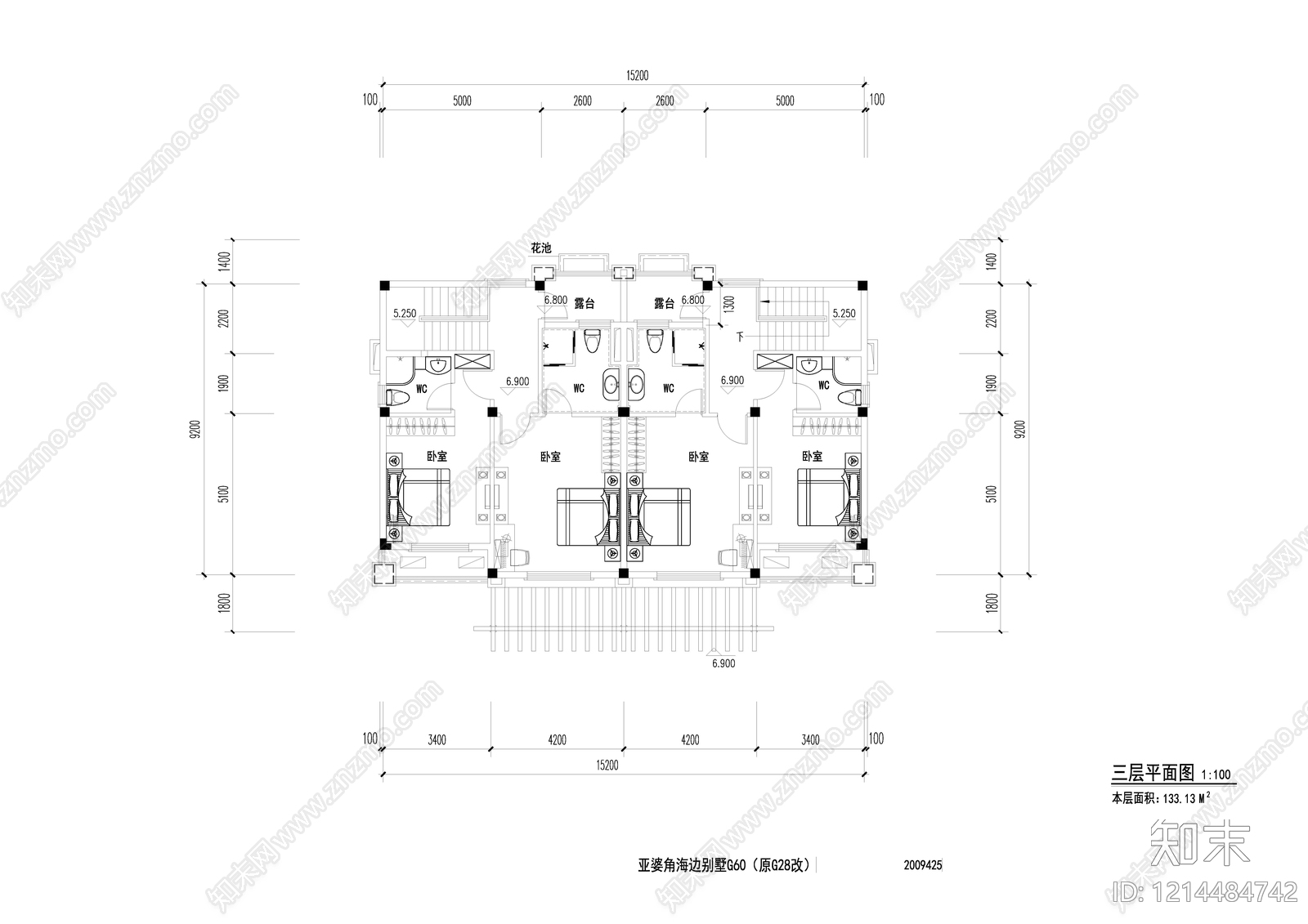 欧式别墅建筑施工图下载【ID:1214484742】