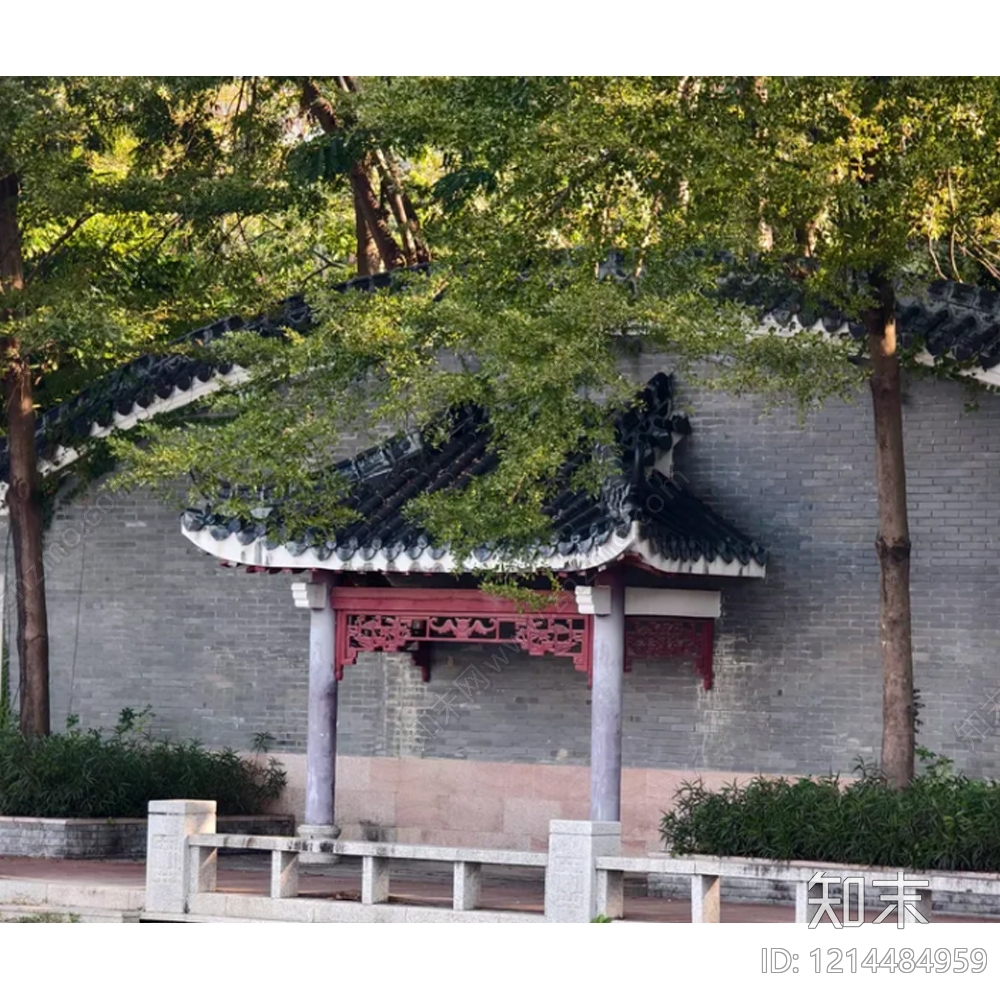 现代中式亭子施工图下载【ID:1214484959】