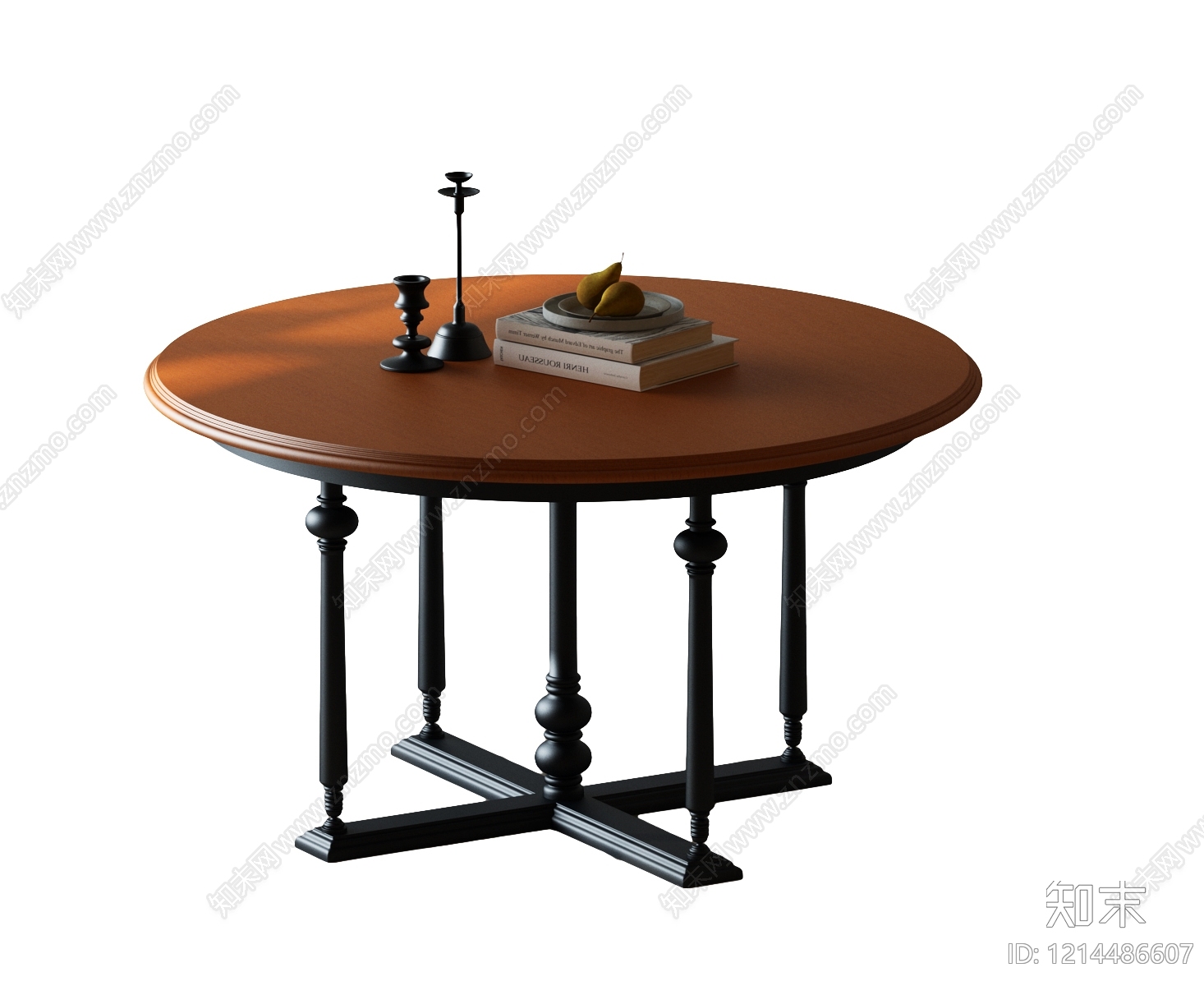 中古风餐桌3D模型下载【ID:1214486607】